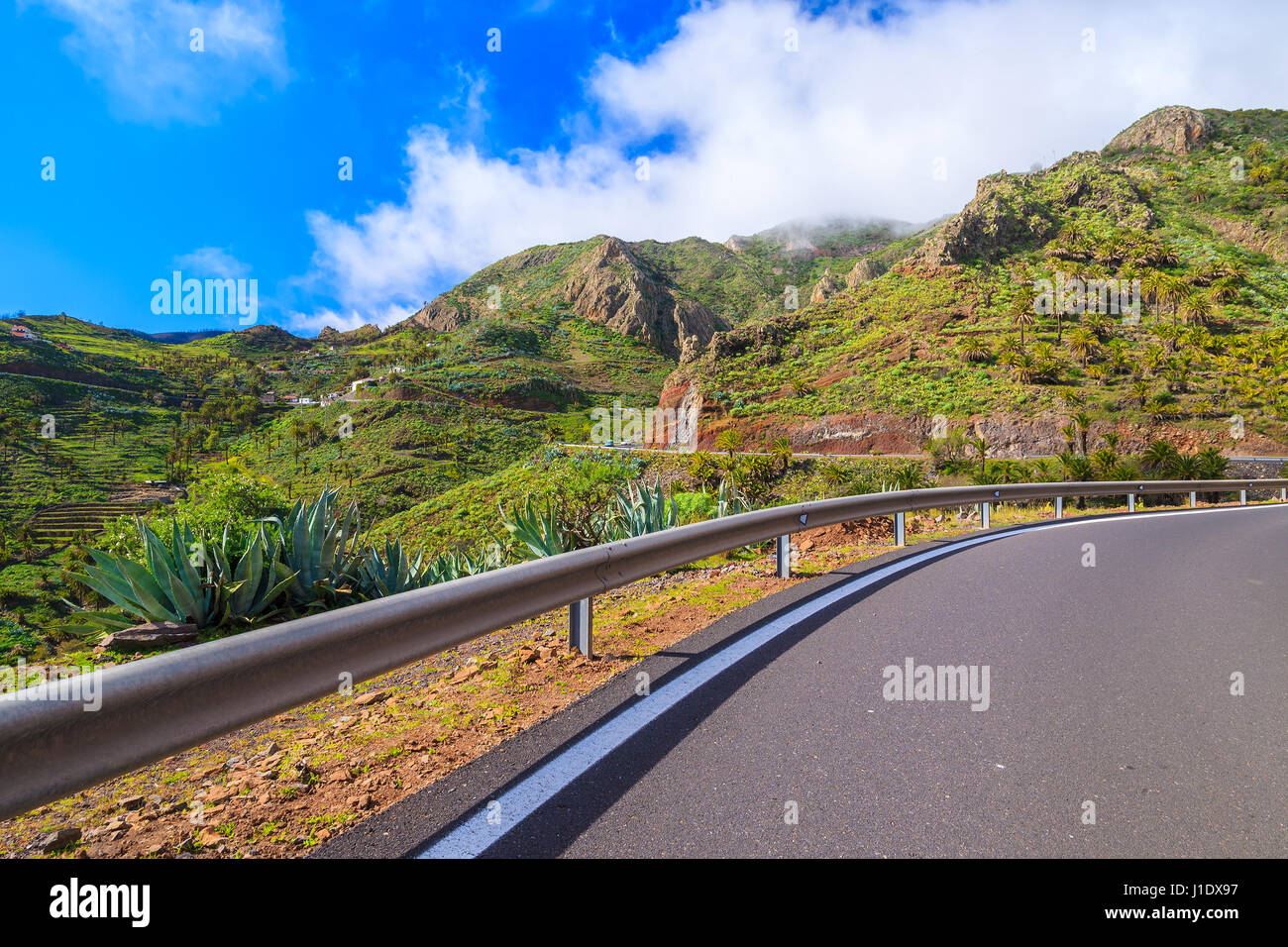 Route de montagne pittoresque de la médecine tropicale et de l'île de La Gomera, Espagne Banque D'Images