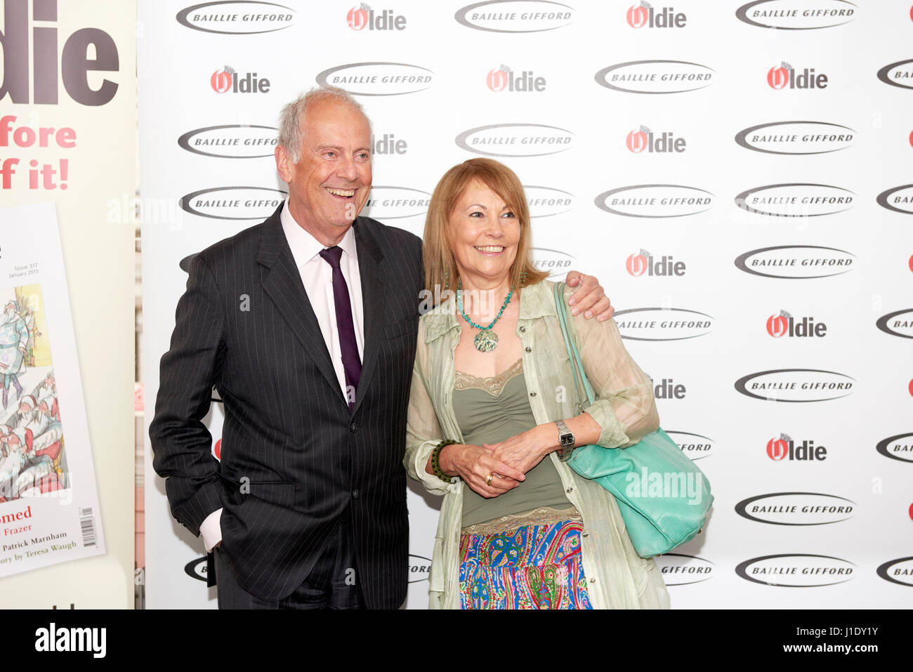 Gyles Brandreth et Michèle Brown aux Oldie of the Year Awards 2017 Banque D'Images