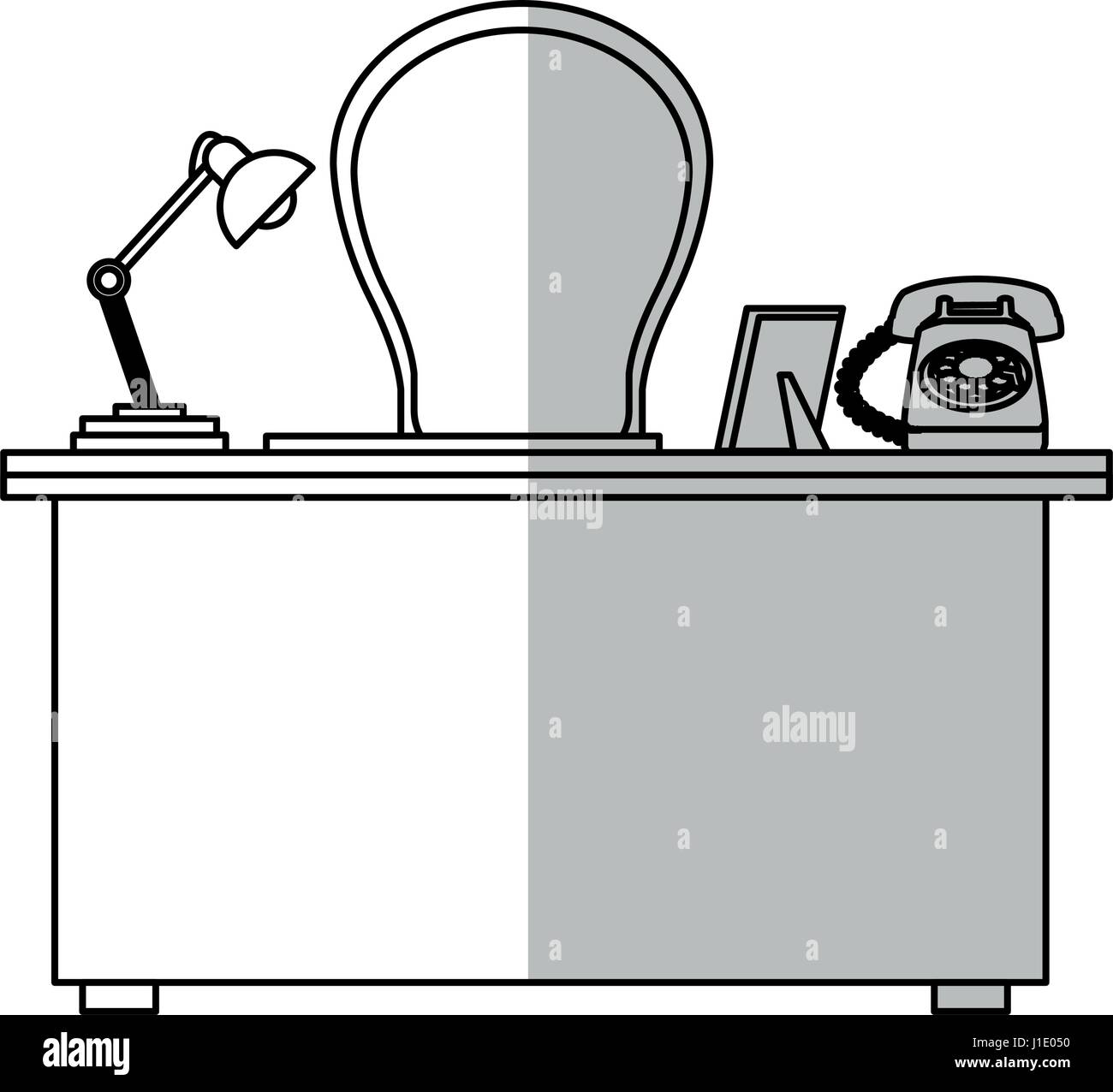 L'icône de bureau de travail Illustration de Vecteur