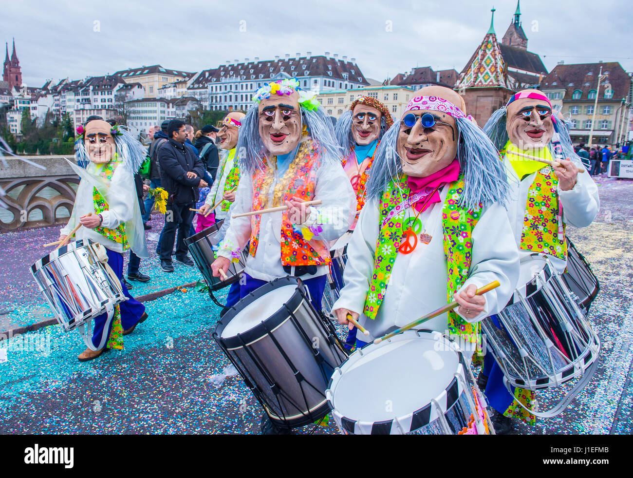 Les participants au carnaval de Bâle à Bâle , Suisse Banque D'Images