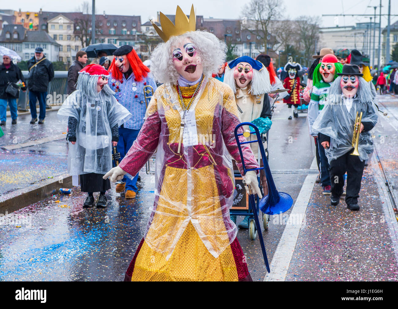 Les participants au carnaval de Bâle à Bâle , Suisse Banque D'Images