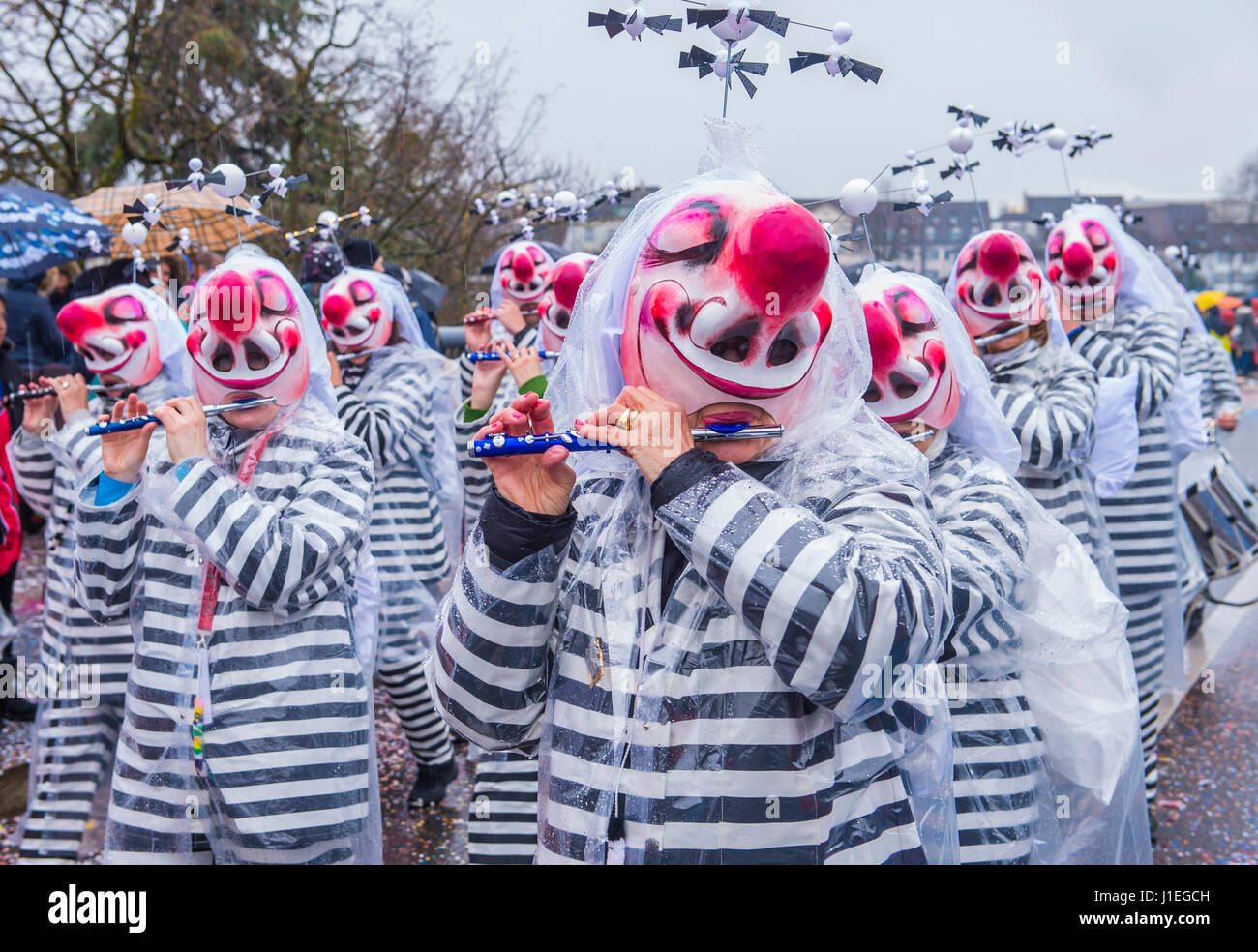 Les participants au carnaval de Bâle à Bâle , Suisse Banque D'Images