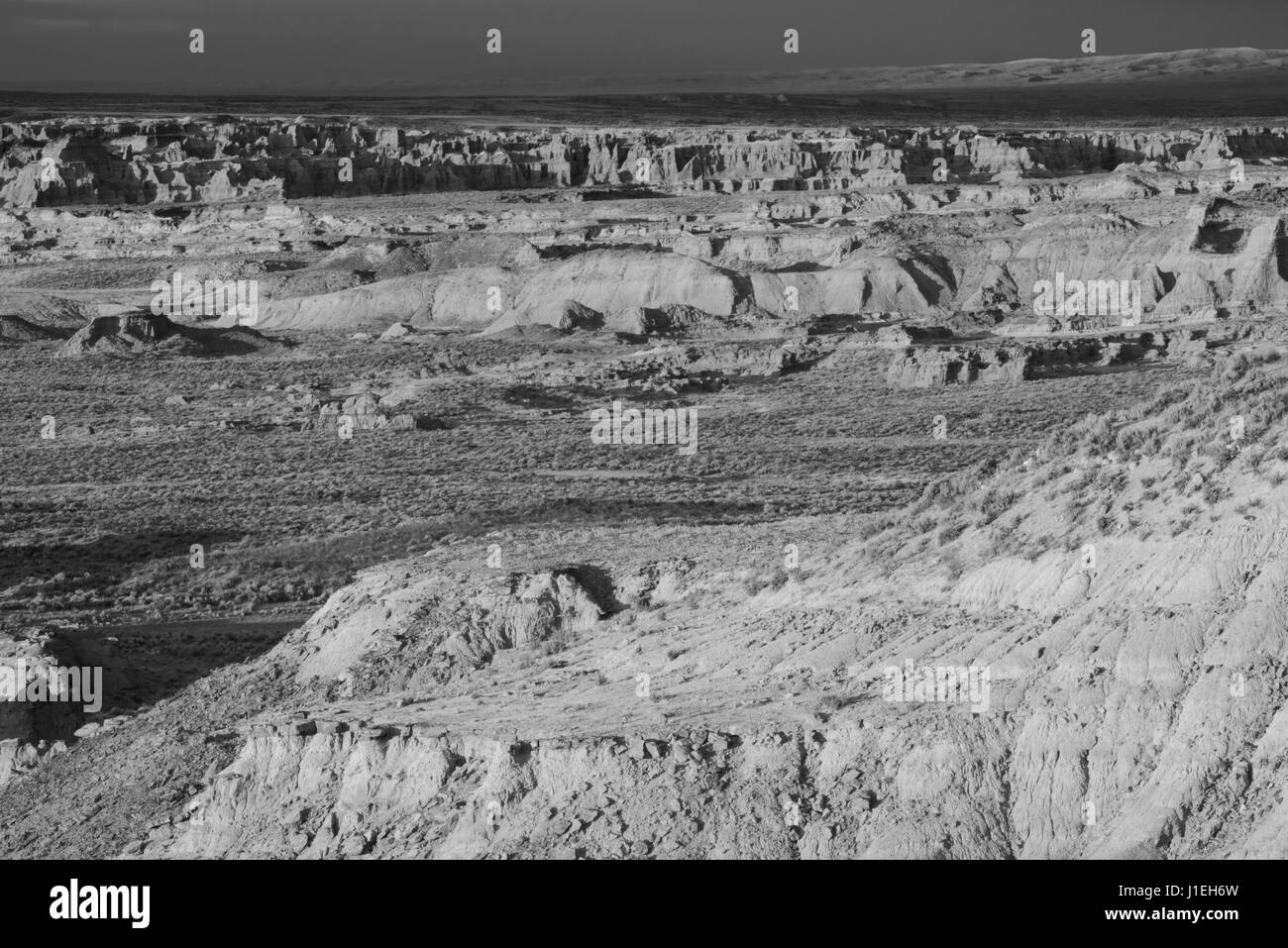 Lever du soleil à la ville d'Adobe, Adobe rim ville zone d'étude, Sweetwater County, Wyoming. Banque D'Images