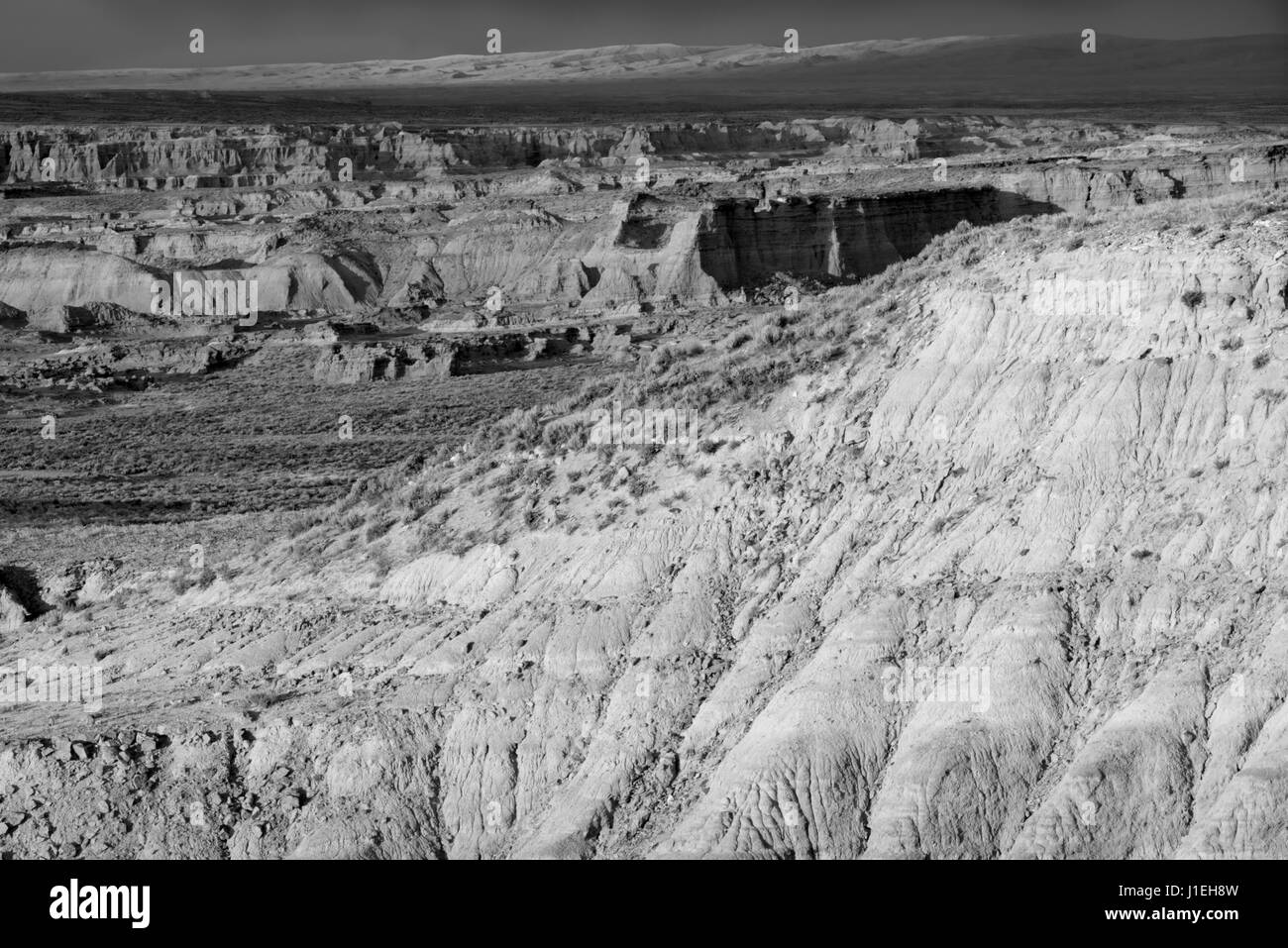 Lever du soleil à la ville d'Adobe, Adobe rim ville zone d'étude, Sweetwater County, Wyoming. Banque D'Images