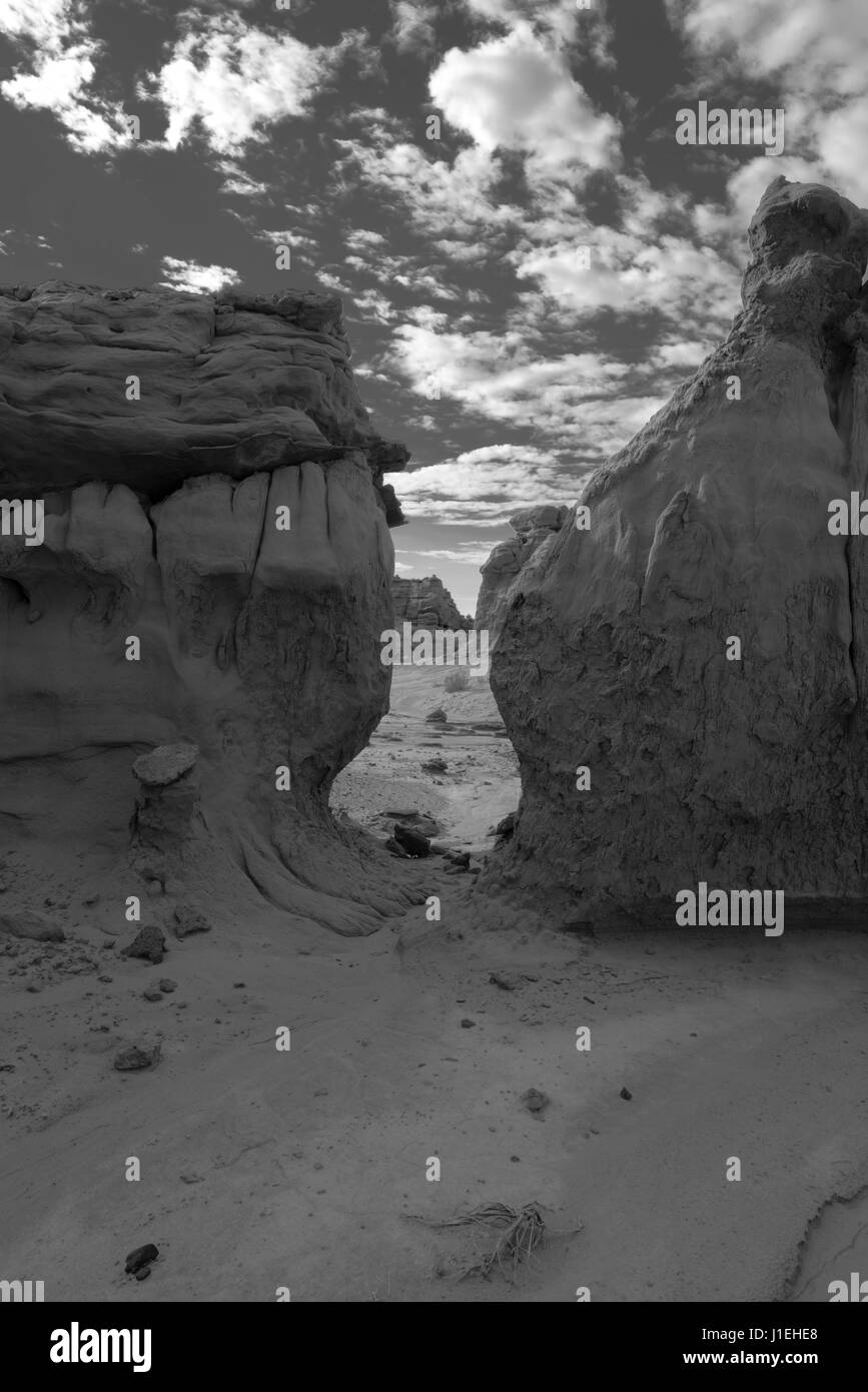 Matin dans la ville d'Adobe, Adobe ville zone d'étude, Sweetwater County, Wyoming. Banque D'Images