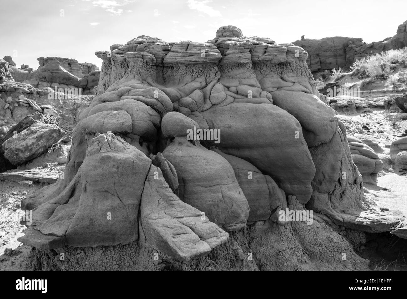 Matin dans la ville d'Adobe, Adobe ville zone d'étude, Sweetwater County, Wyoming. Banque D'Images