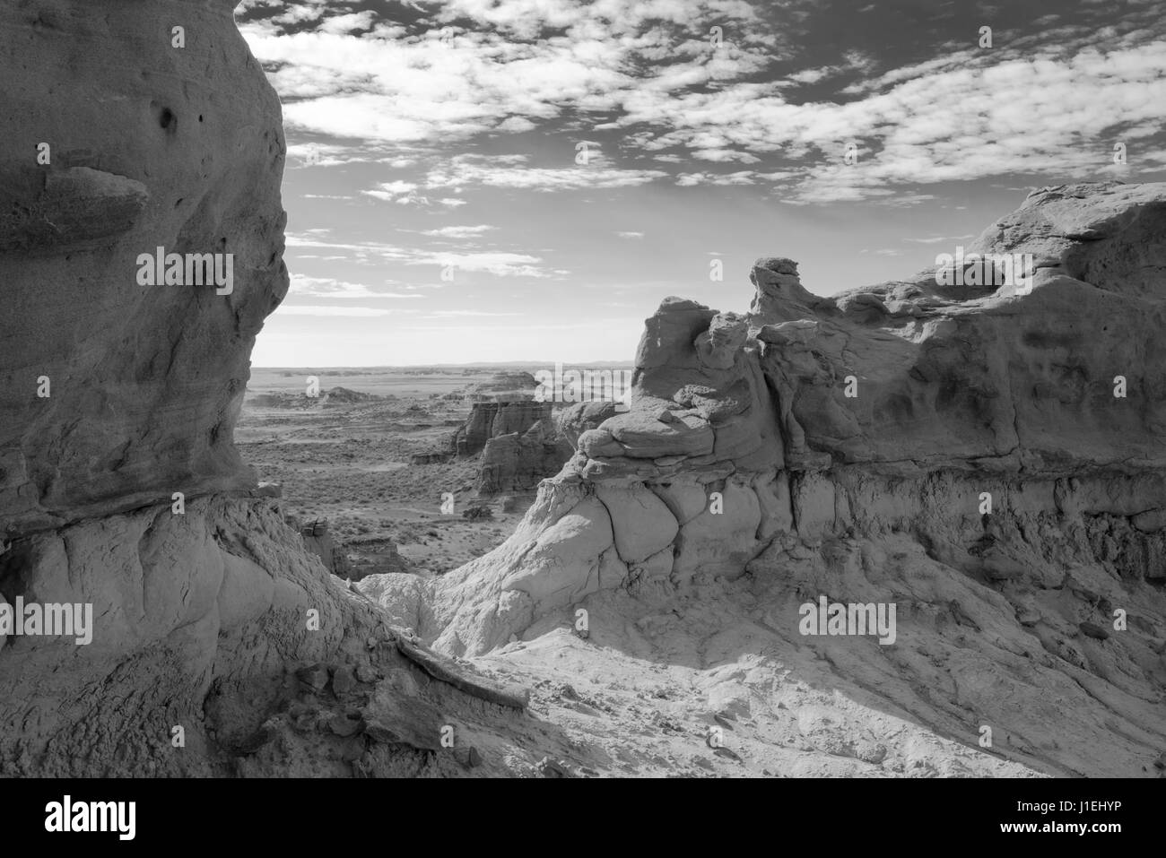 Matin dans la ville d'Adobe, Adobe ville zone d'étude, Sweetwater County, Wyoming. Banque D'Images