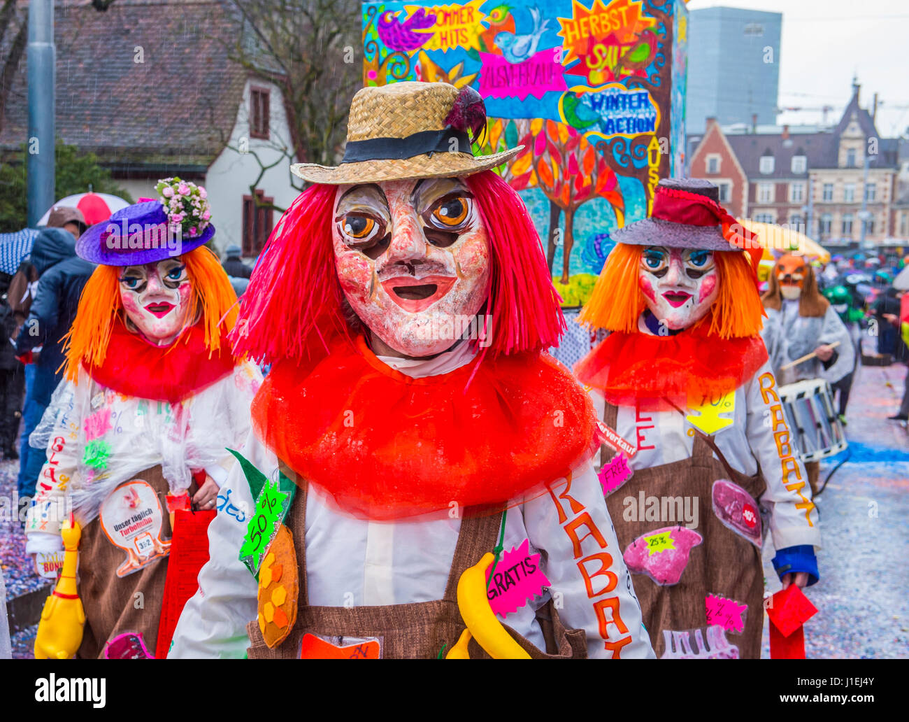 Les participants au carnaval de Bâle à Bâle , Suisse Banque D'Images
