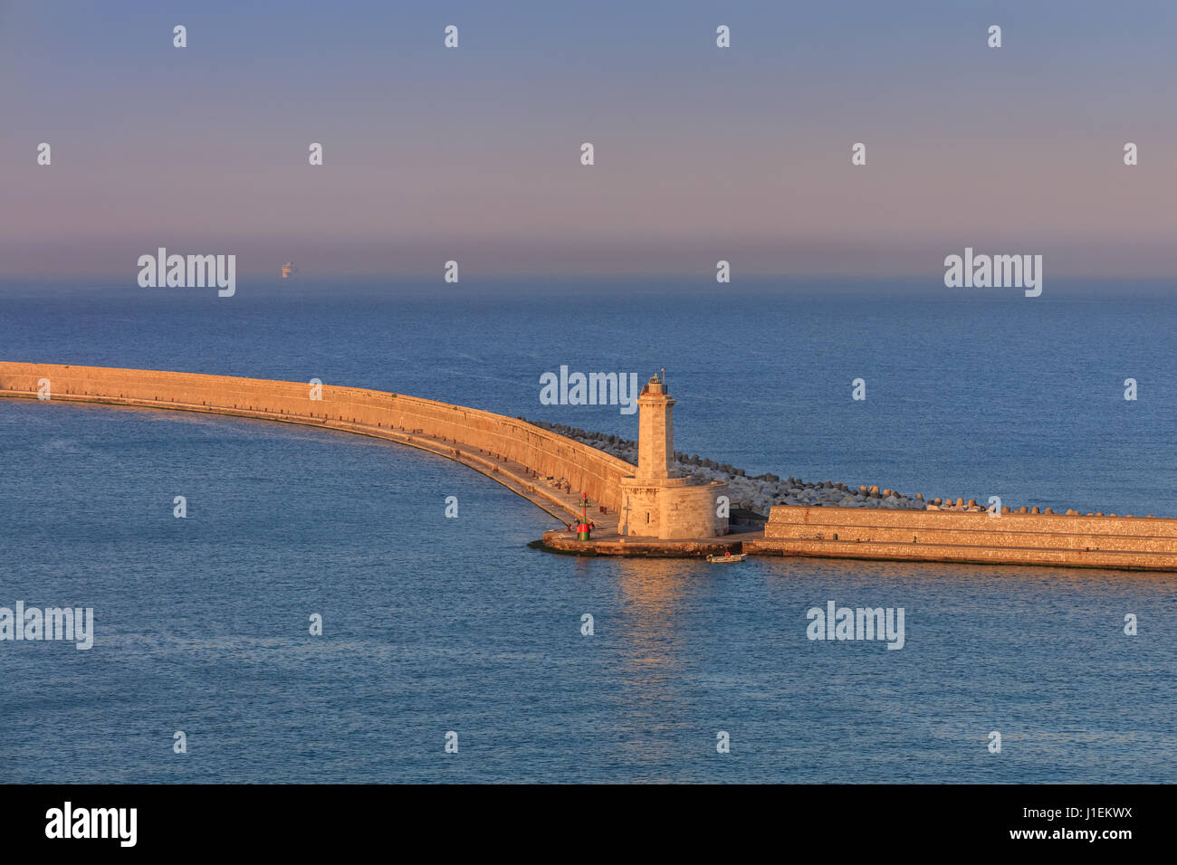 Phare du port de Livourne, Italie Banque D'Images