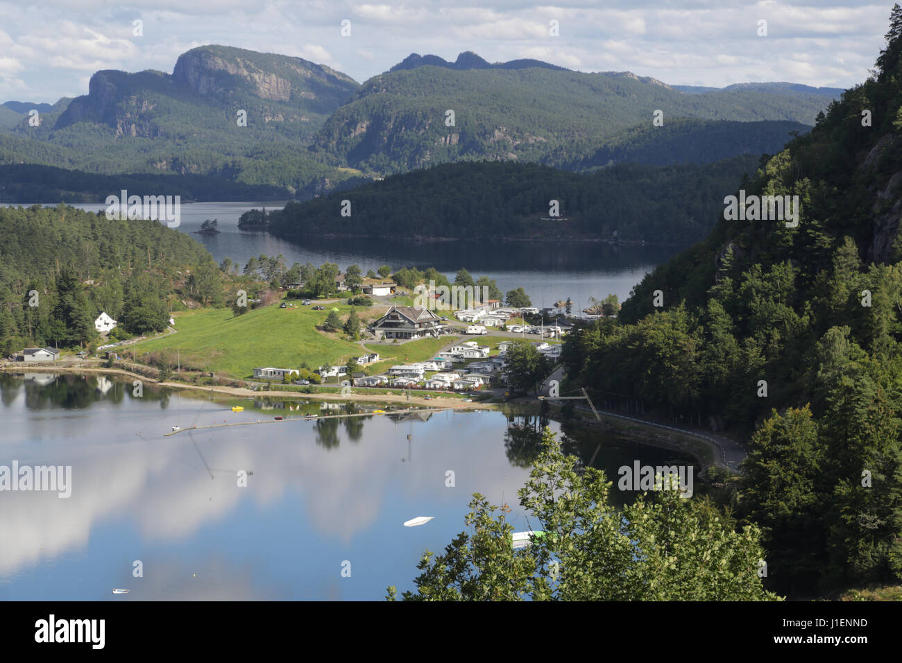 La magnifique côte norvégienne autour de Kristiansand en Scandinavie Banque D'Images