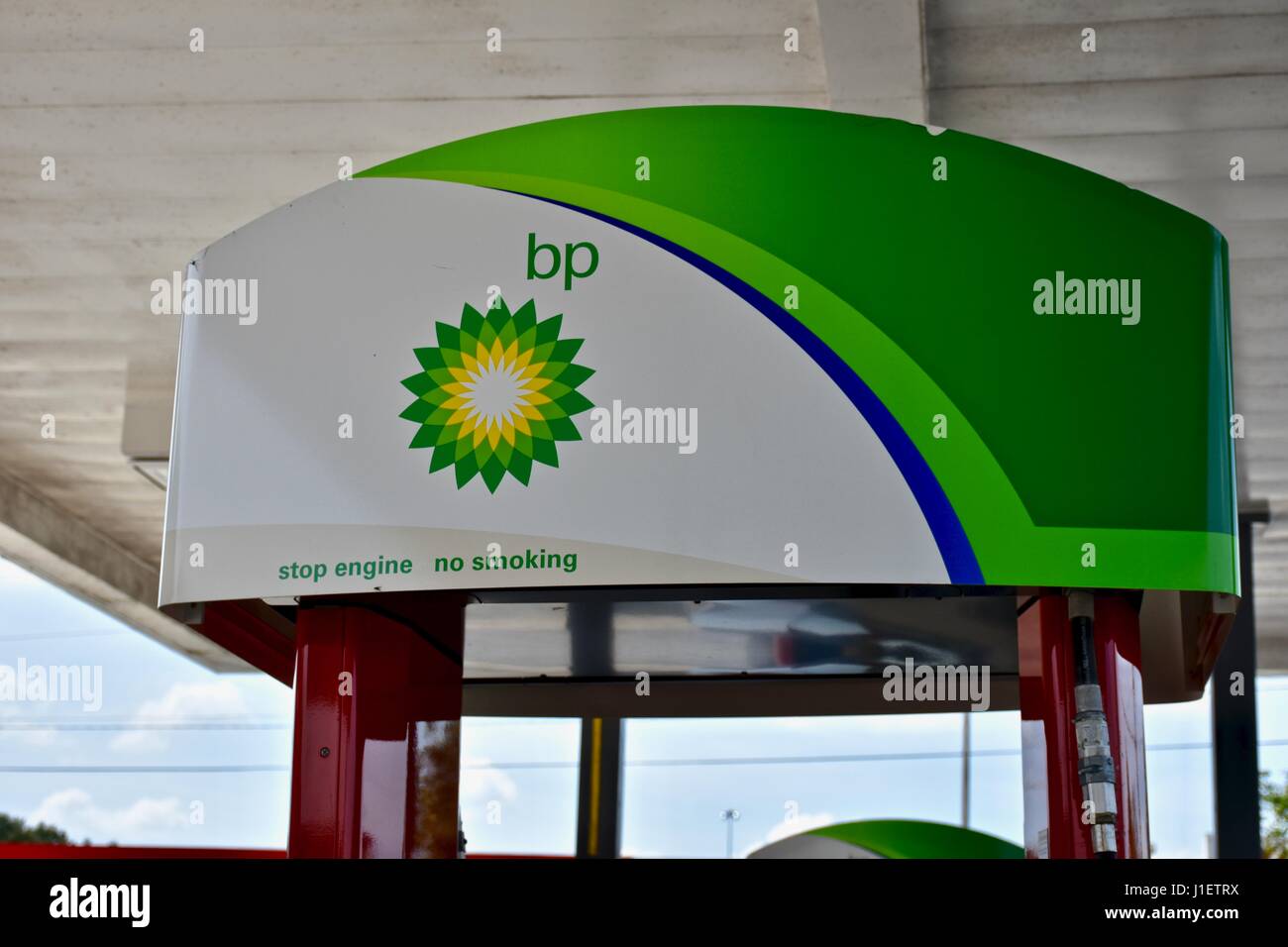 BP station sign Banque D'Images