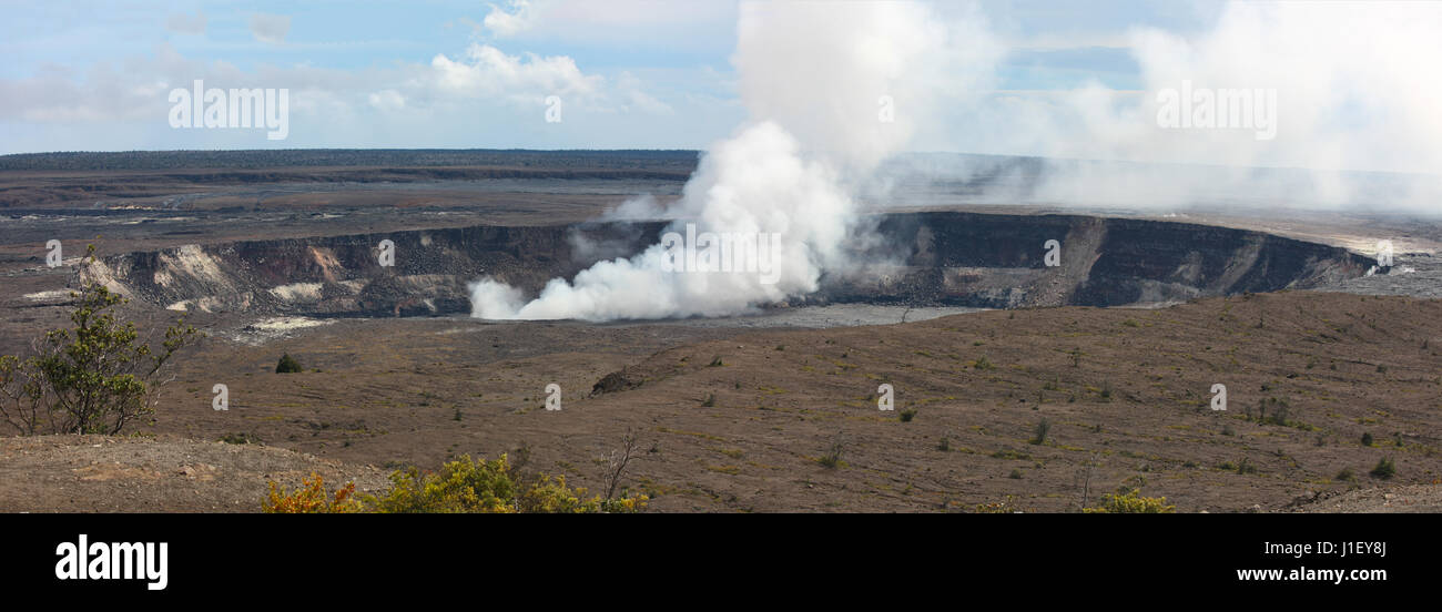 Hale Ma'uMa'u, cratère du volcan plus volcaniquement active du Kilauea Caldera, Big Island Banque D'Images