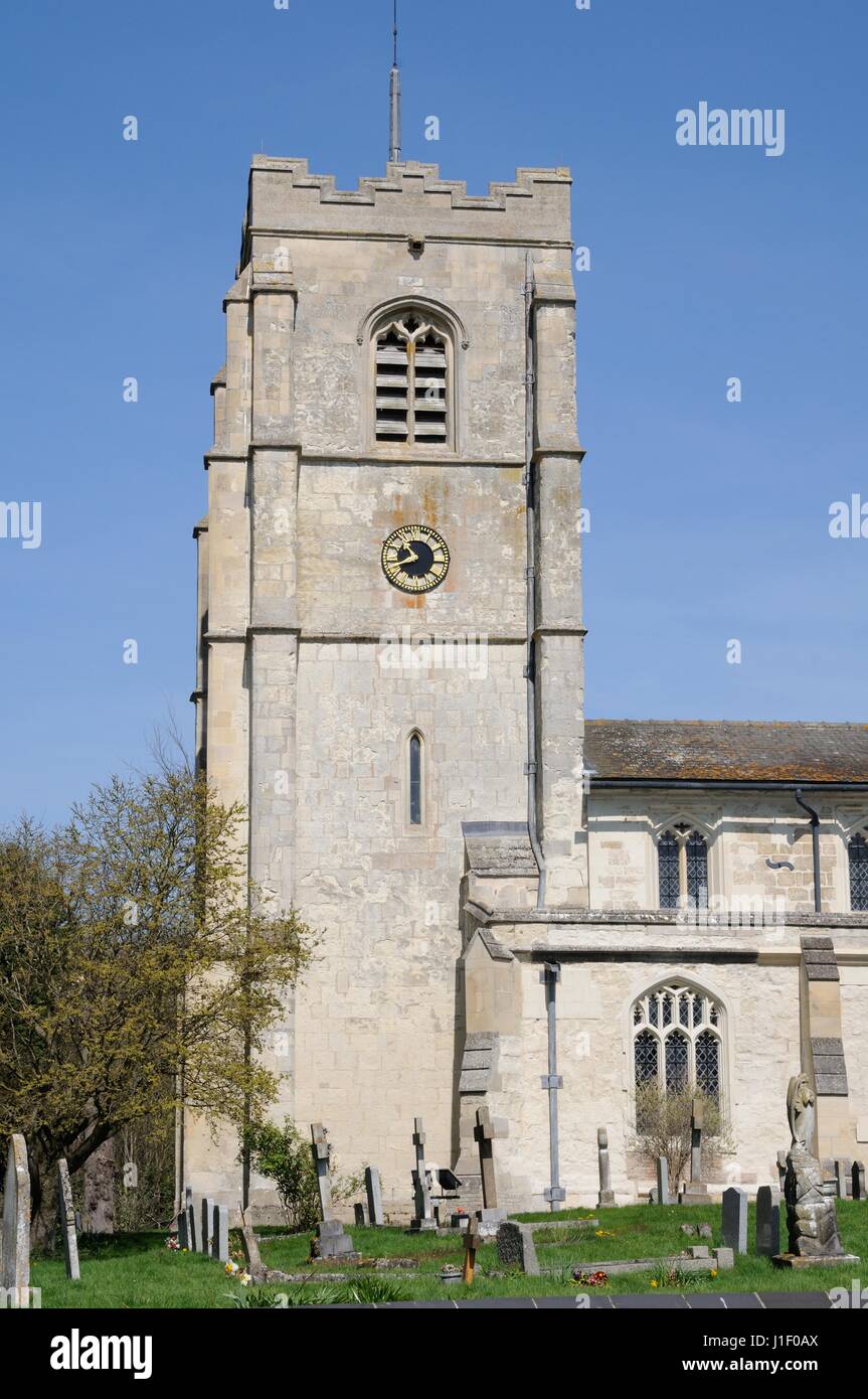 All Saints Church, Barrington, Cambridgeshire, Tous les Saints est une grande église construite principalement de clunch taillée composée d'une nef, chœur, ni Banque D'Images