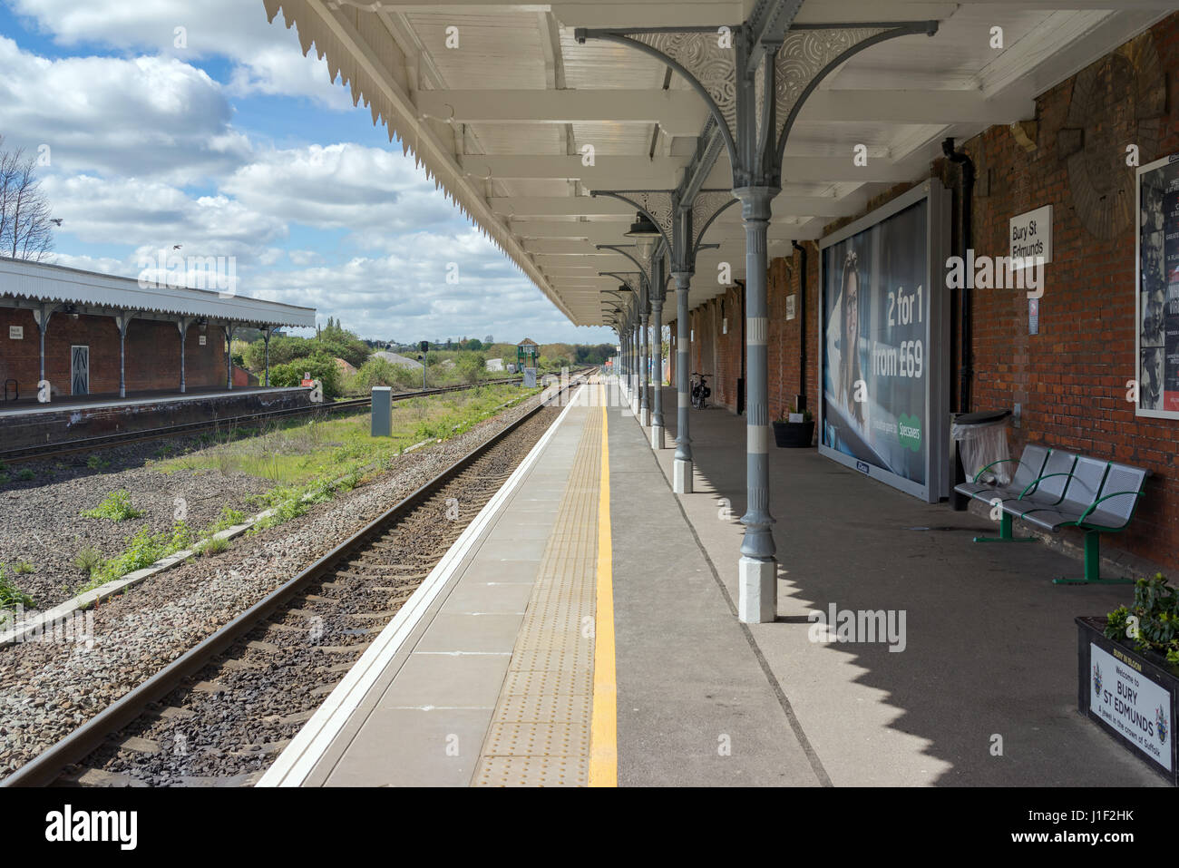 La gare de Bury St Edmunds dans le Suffolk, UK Banque D'Images