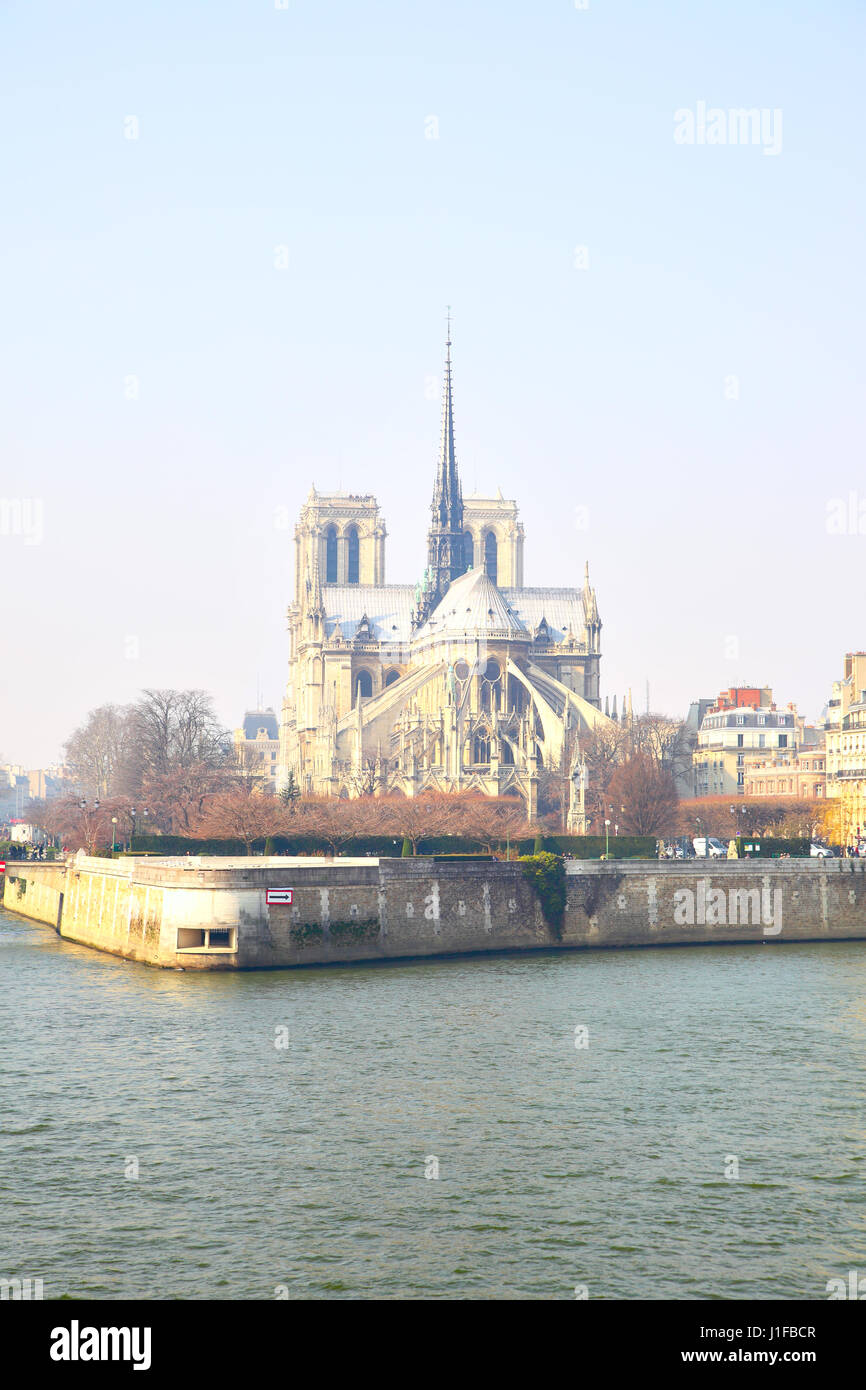 Notre Dame de Paris le cite Island au printemps, Paris Banque D'Images