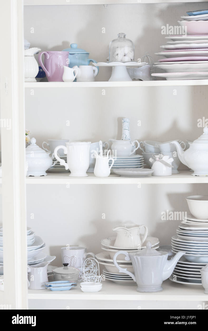 Vaisselle style Shabby chic Banque D'Images