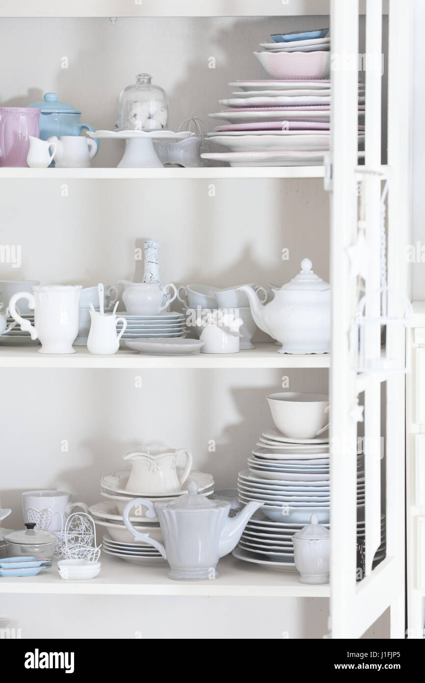 Vaisselle style Shabby chic Banque D'Images