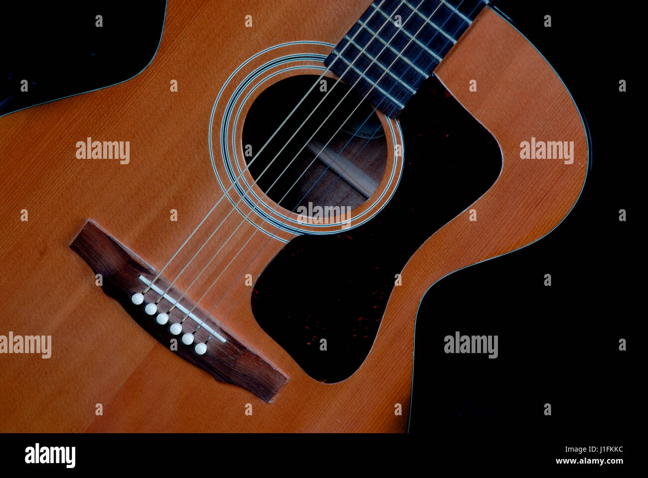 Instrument de musique guitare acoustique Banque D'Images