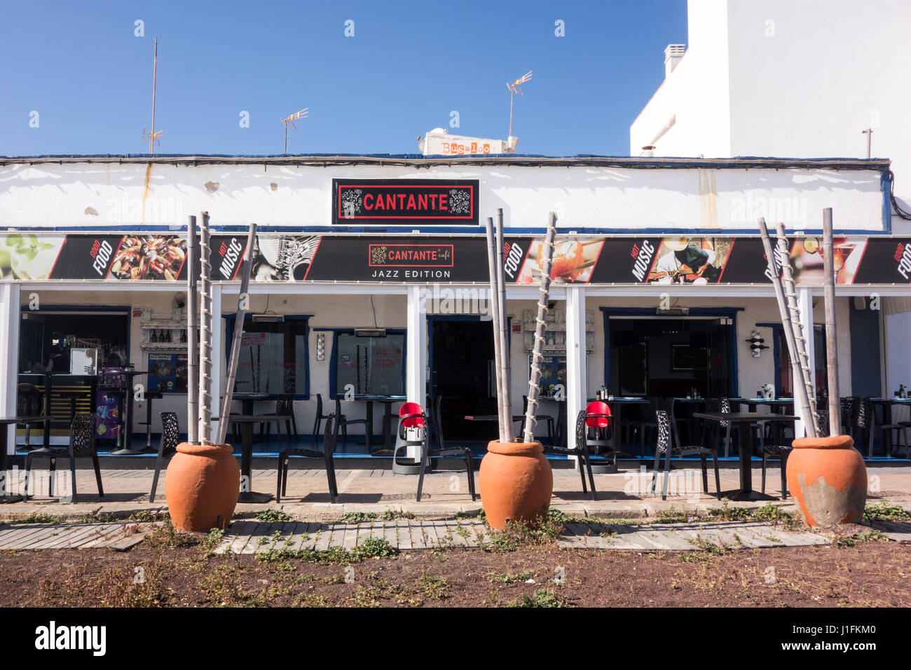 Le Café Cantante est un restaurant chinois à Corralejo, Fuerteventura. Banque D'Images