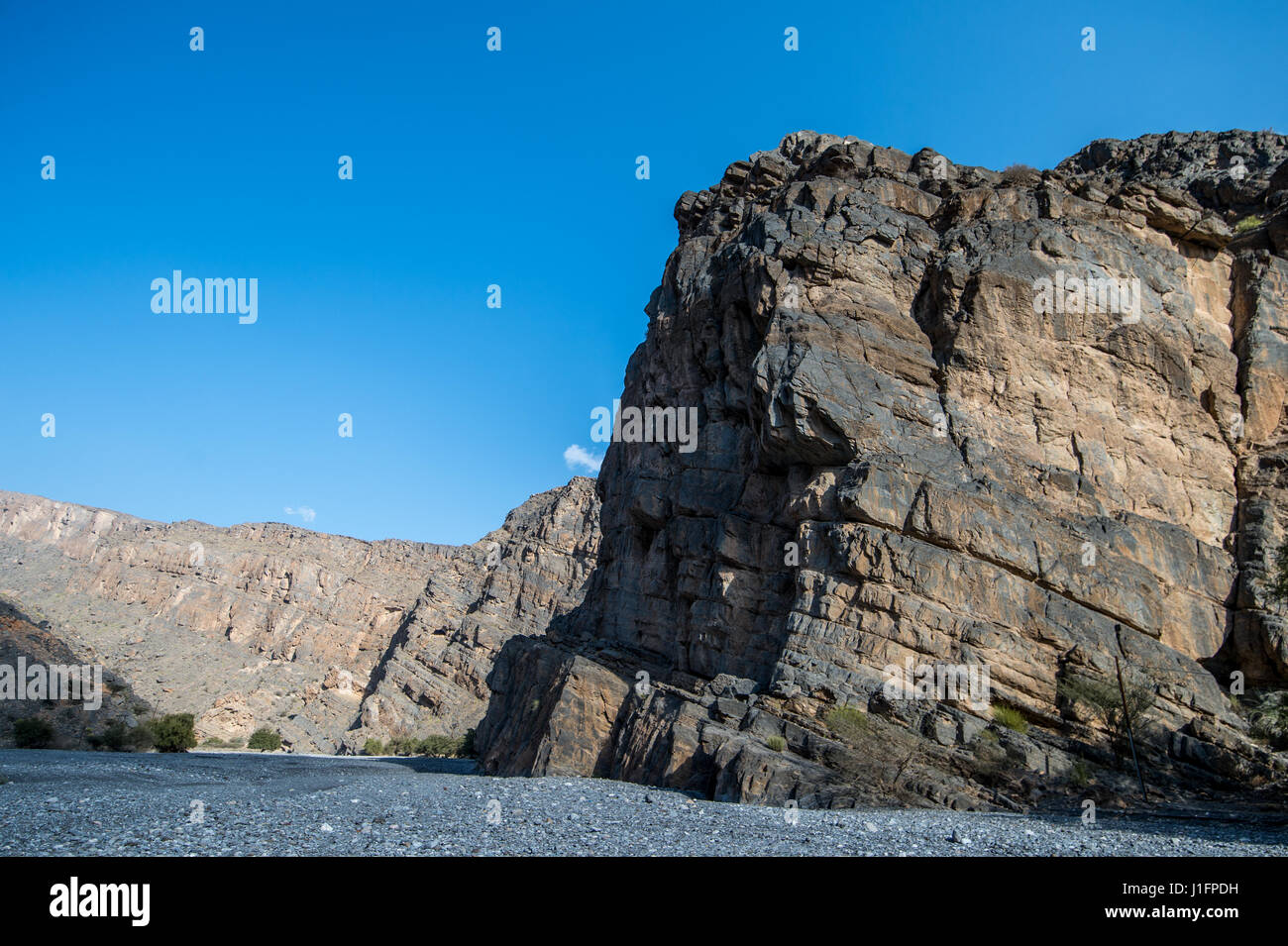Rock formations in Birkat Al Mouz en Oman Banque D'Images