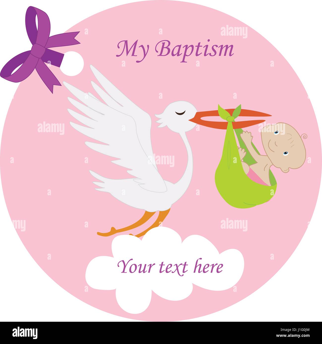 Bapteme Religieux Enfant Fille De Rappel Image Vectorielle Stock Alamy