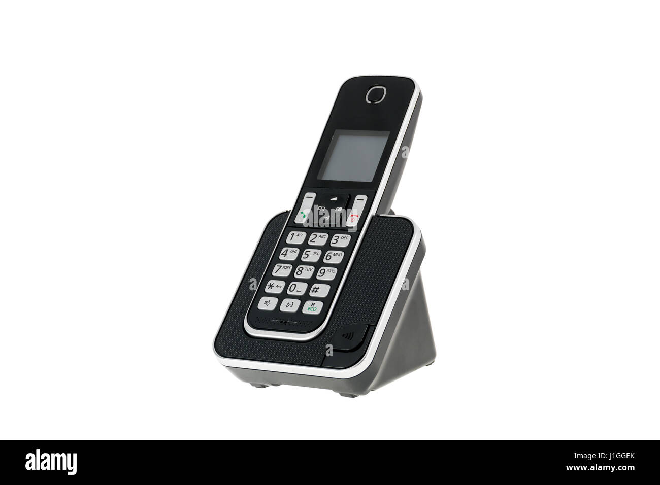 Téléphone fixe sans fil téléphone Dect moderne avec station de charge  isolated on white Photo Stock - Alamy