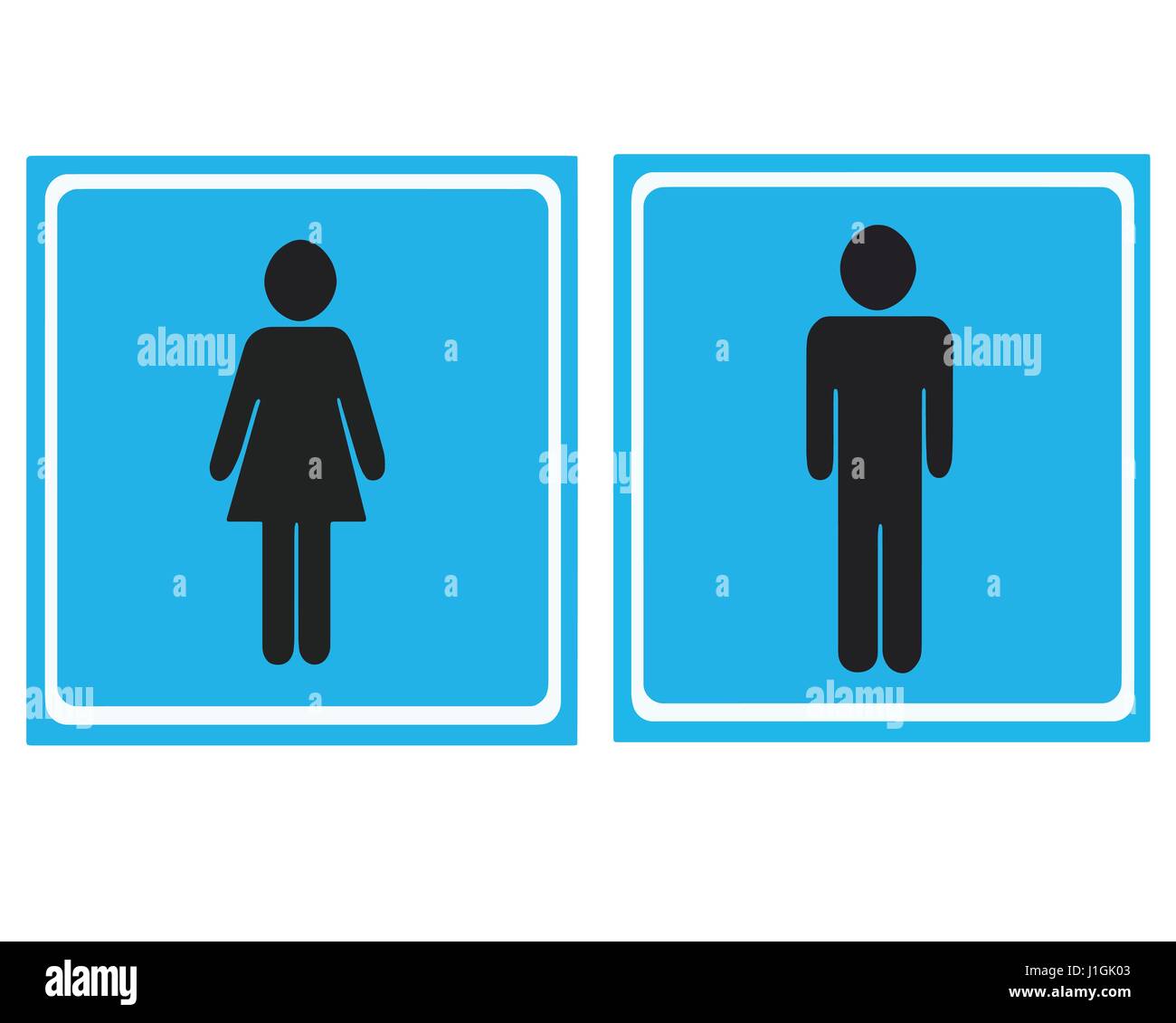 Toilettes wc icons vector - homme et femme Illustration de Vecteur