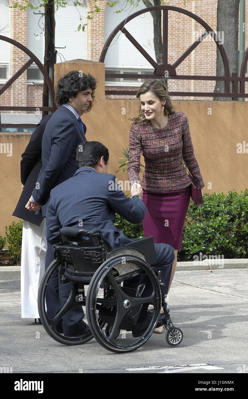 Reine Letizia participe à une réunion de la protection royale de l'invalidité à Madrid comprend : Reine Letizia Où : Madrid, Espagne Quand : 21 Mars 2017 Banque D'Images