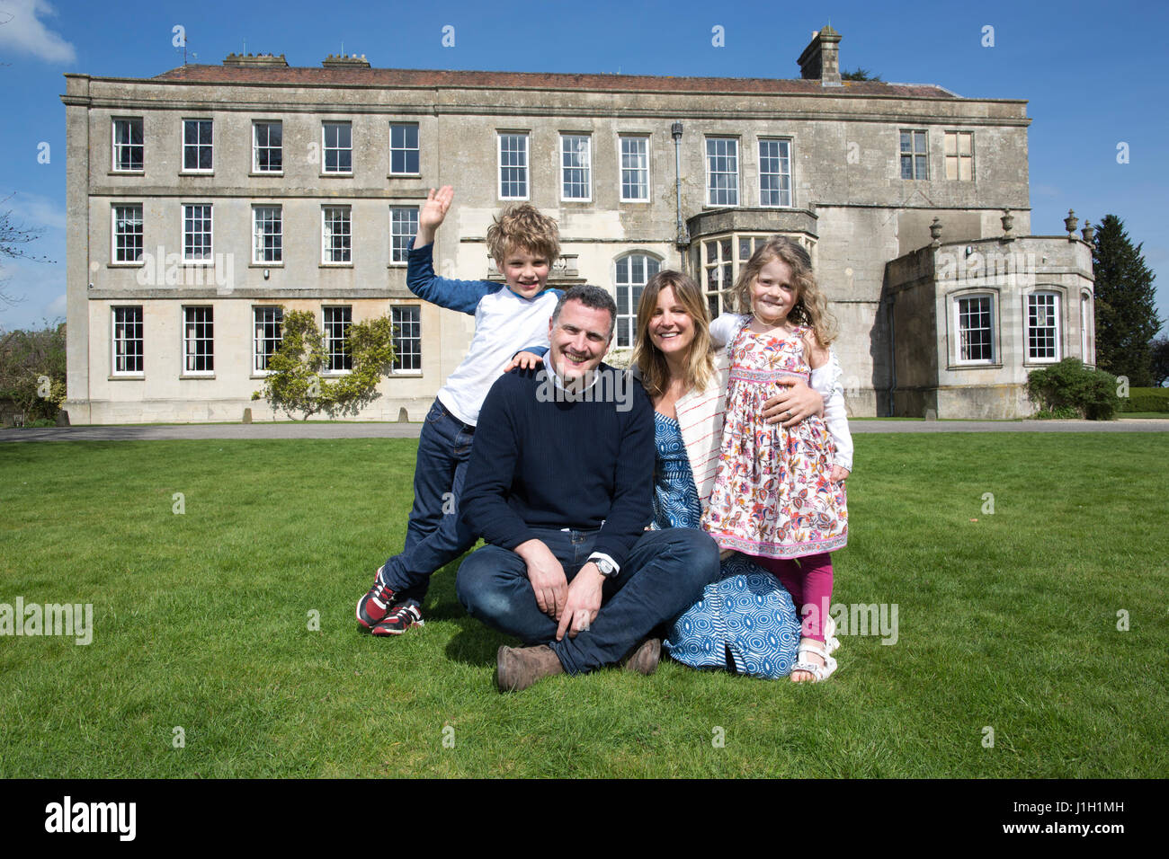 La Cour d'Elmore stately home dans le Gloucestershire, administré par Anselm couvert après avoir hérité de la propriété de 750 ans de son oncle en 2007. Banque D'Images