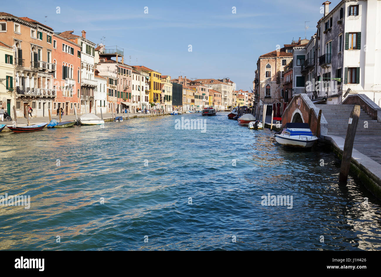 Fondamenta Cannaregio, Venise, Vénétie, Italie Banque D'Images