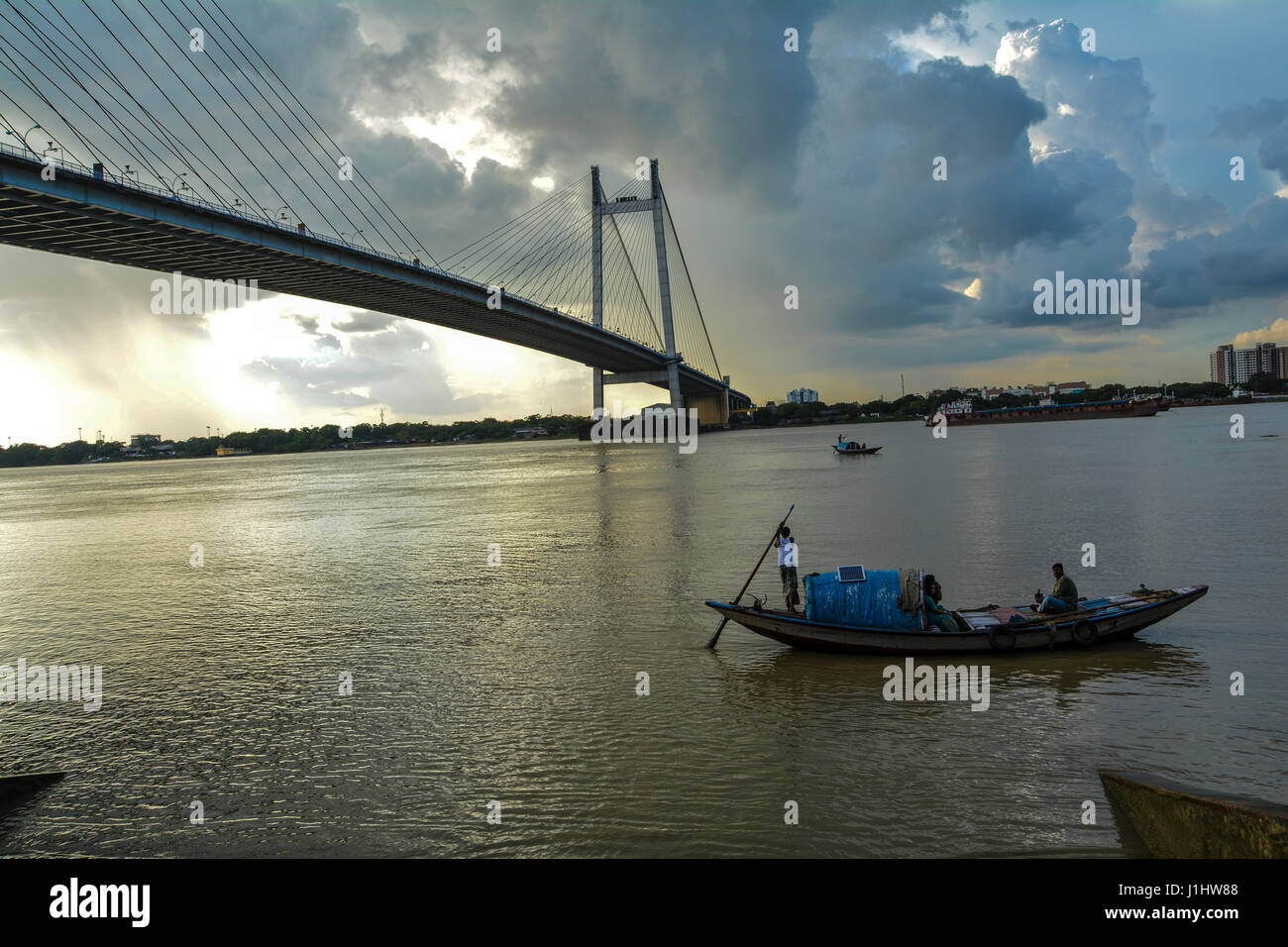 Vidyasagar Setu, Kolkata, West Bengal, India Banque D'Images