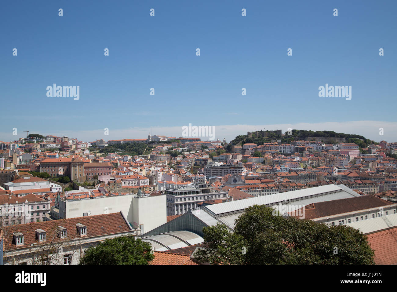 Une vue sur la ville de Lisbonne, Portugal. Banque D'Images