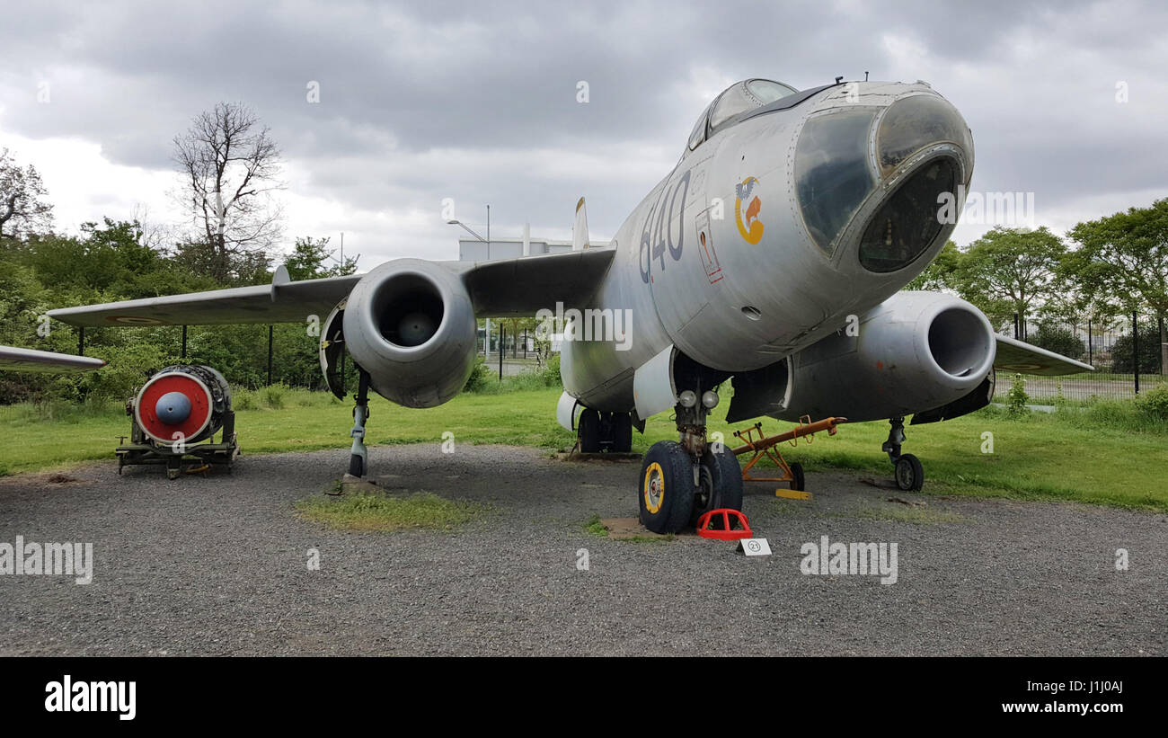 SNCASO SO 4050 Vautour IIB exposées par l'association des Ailes Anciennes de Toulouse à Blagnac, France. Banque D'Images