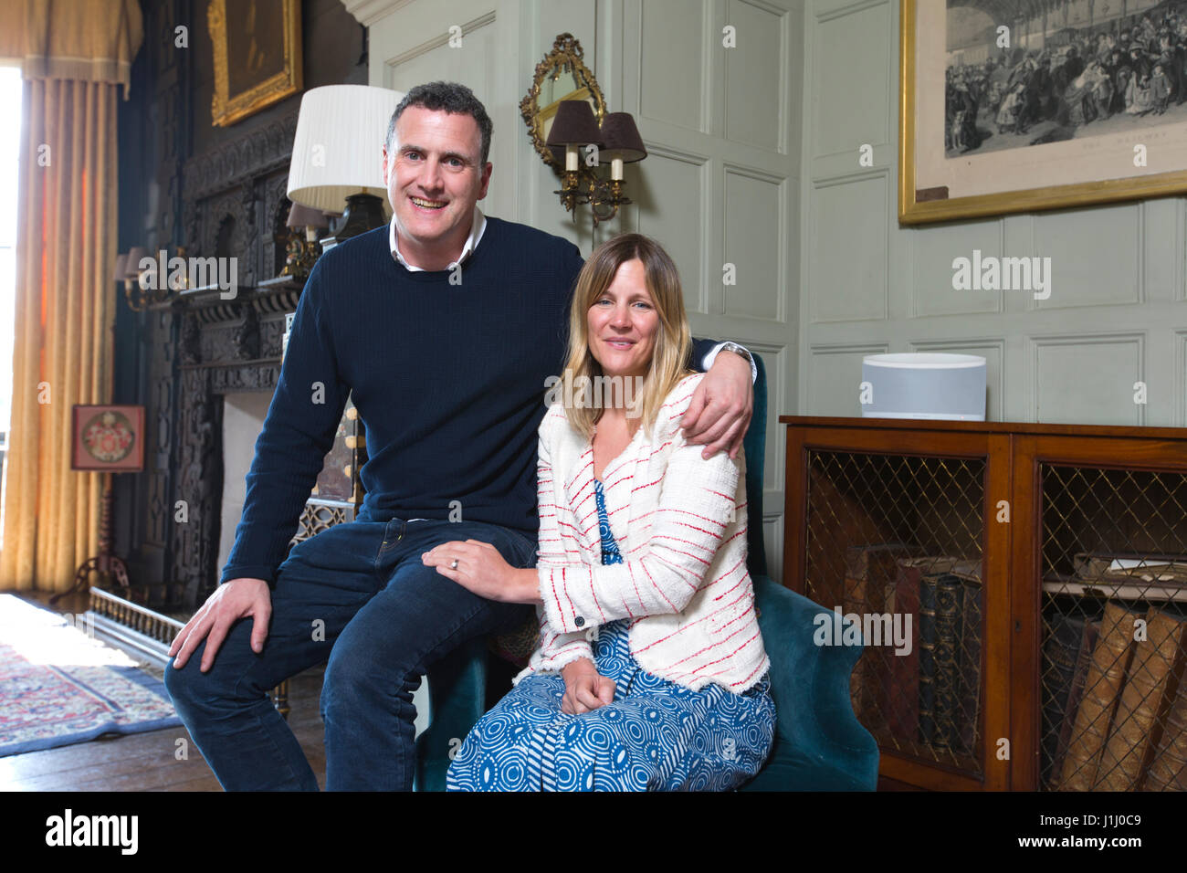 La Cour d'Elmore stately home dans le Gloucestershire, administré par Anselm couvert après avoir hérité de la propriété de 750 ans de son oncle en 2007. Banque D'Images