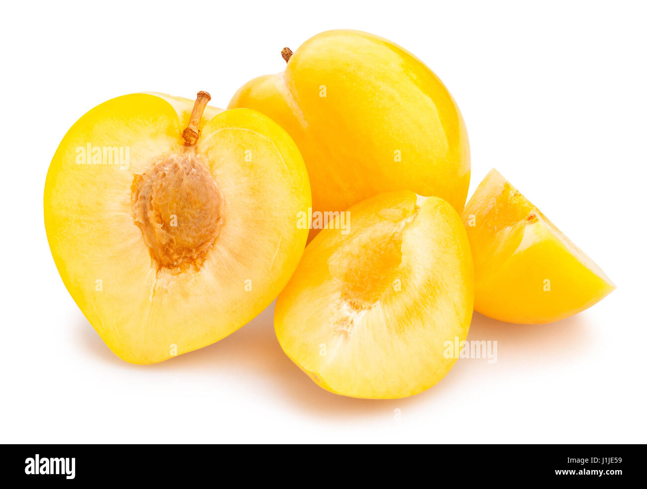 Panneaux isolés de prune jaune Banque D'Images