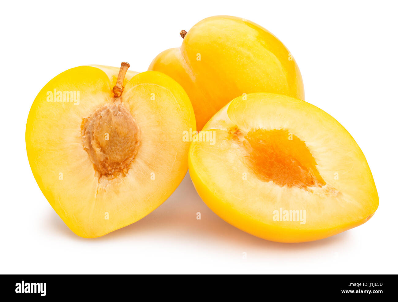 Panneaux isolés de prune jaune Banque D'Images