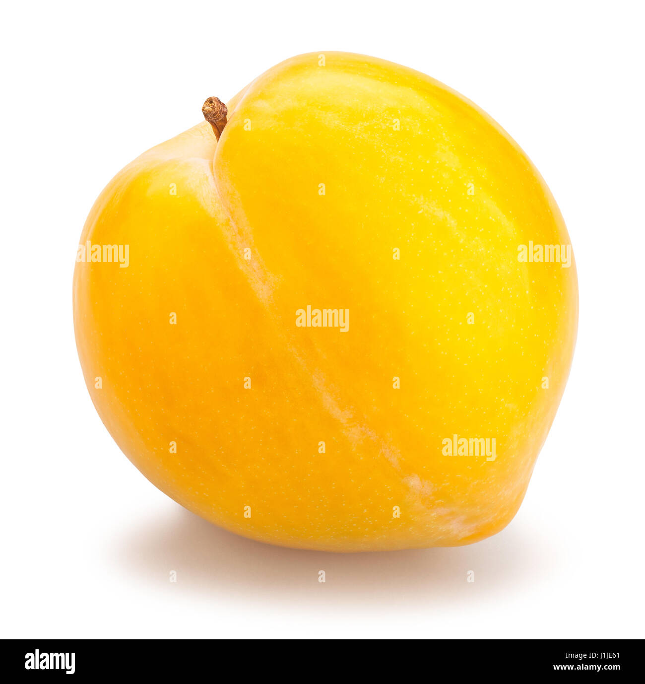 Isolé de prune jaune Banque D'Images