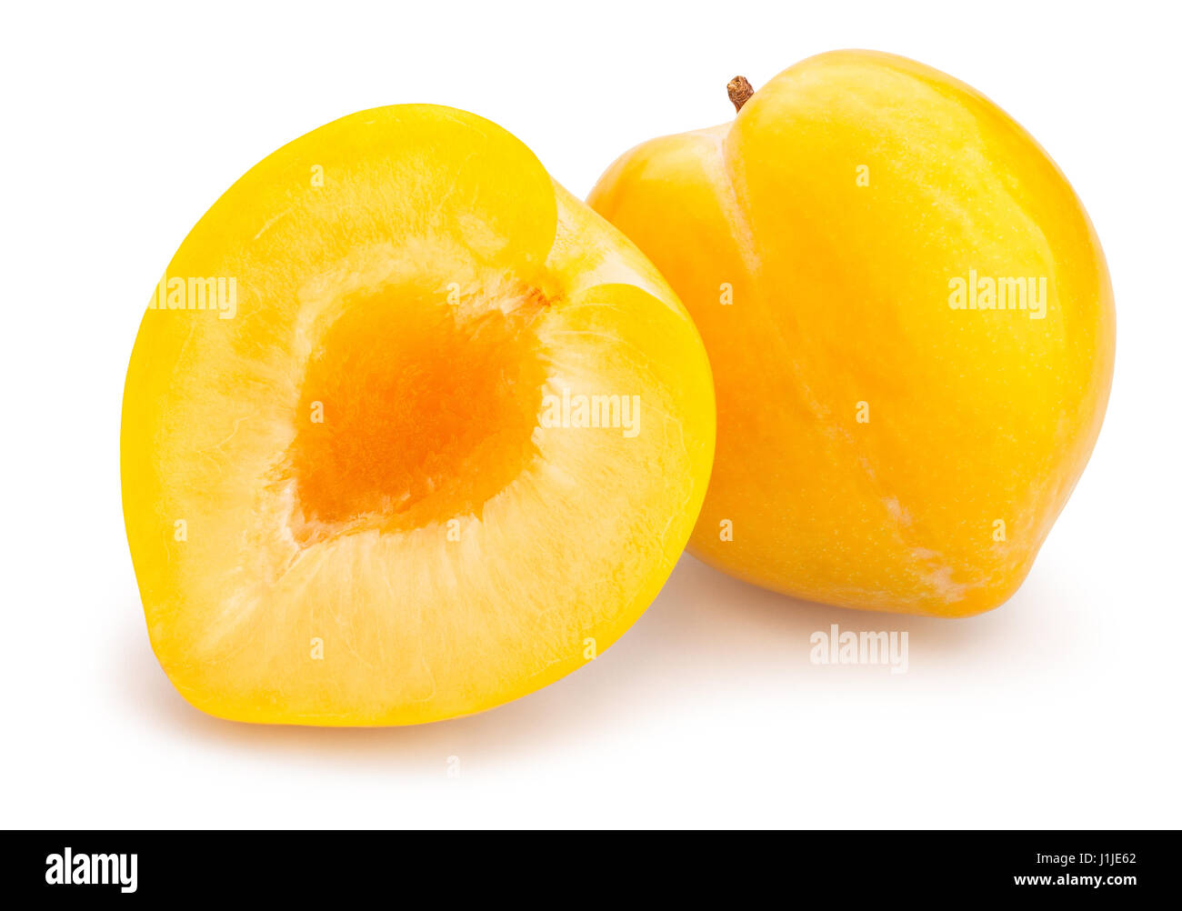 Panneaux isolés de prune jaune Banque D'Images