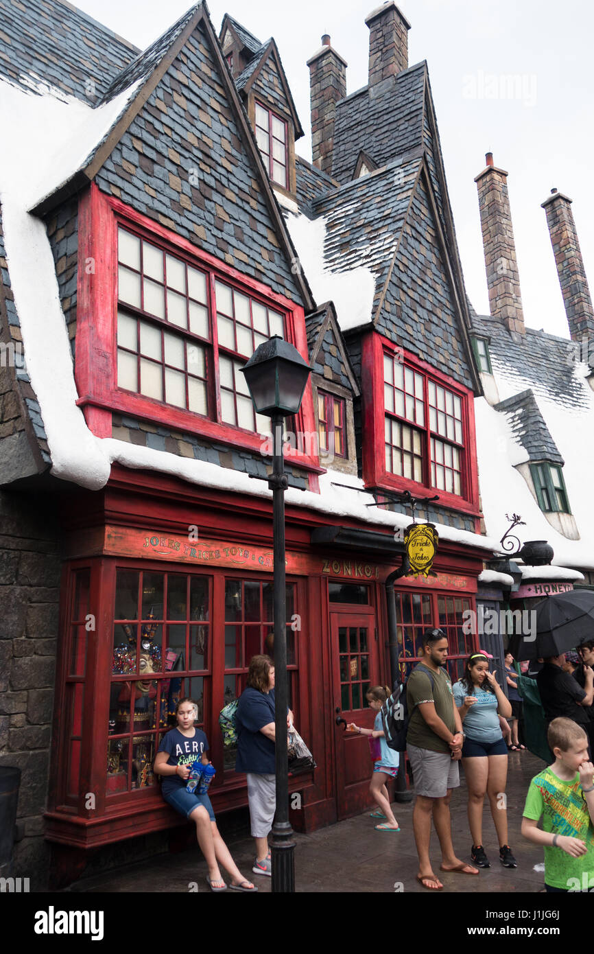 Le monde magique de Harry Potter à Universal Orlando Resort, Orlando, Floride, USA Banque D'Images