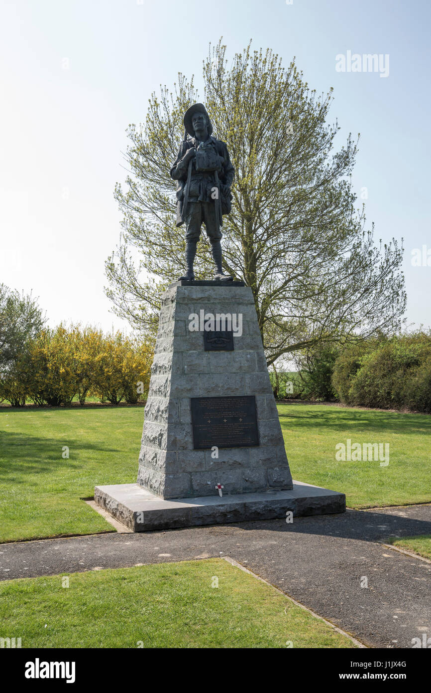 'Le Digger' statue au Parc Mémorial Australien de Bullecourt, France, Banque D'Images