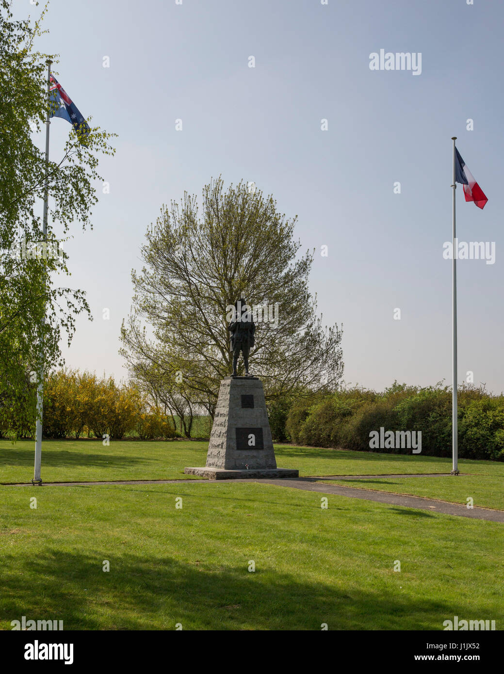 'Le Digger' statue au Parc Mémorial Australien de Bullecourt, France, Banque D'Images