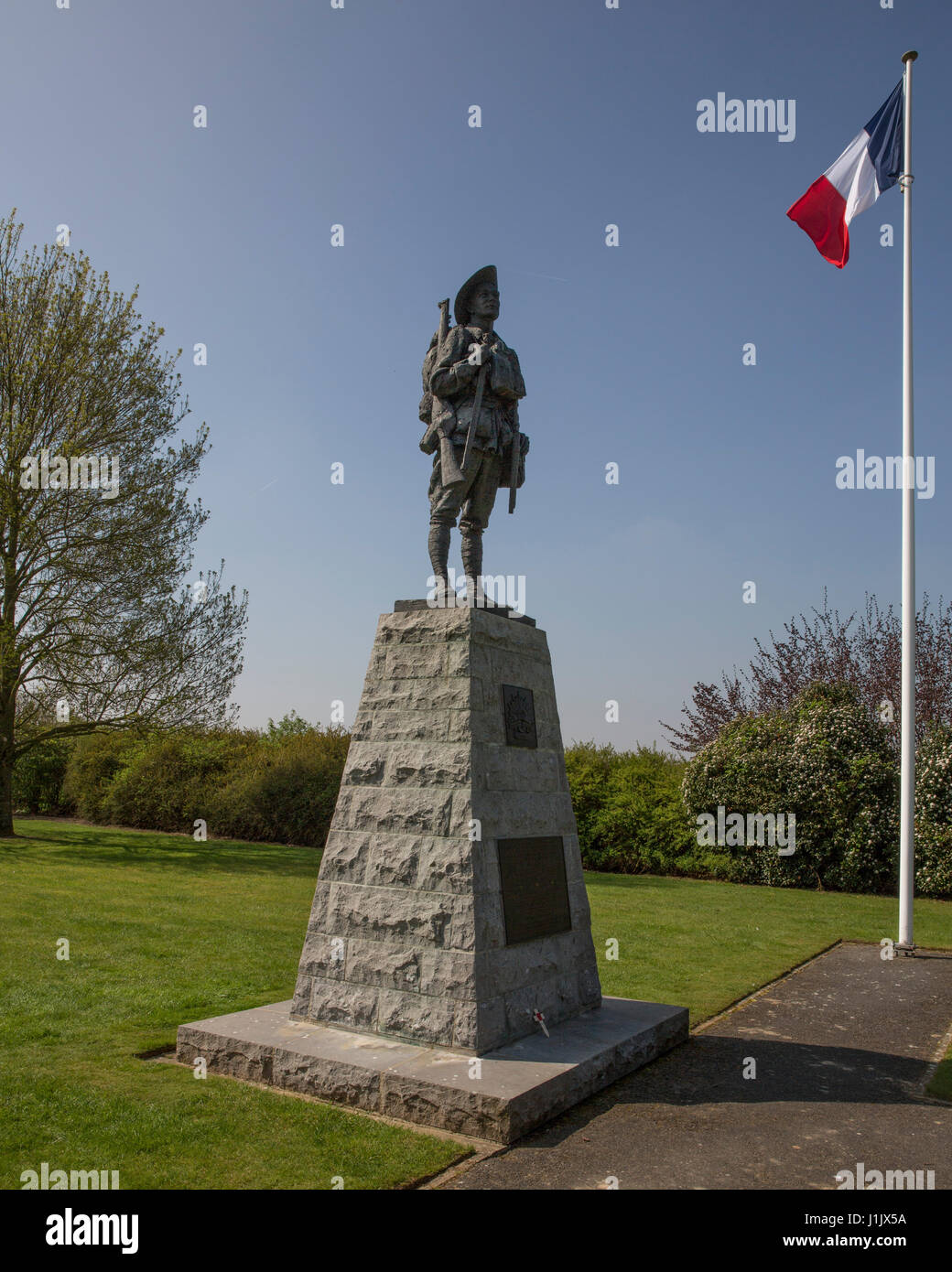 'Le Digger' statue au Parc Mémorial Australien de Bullecourt, France, Banque D'Images
