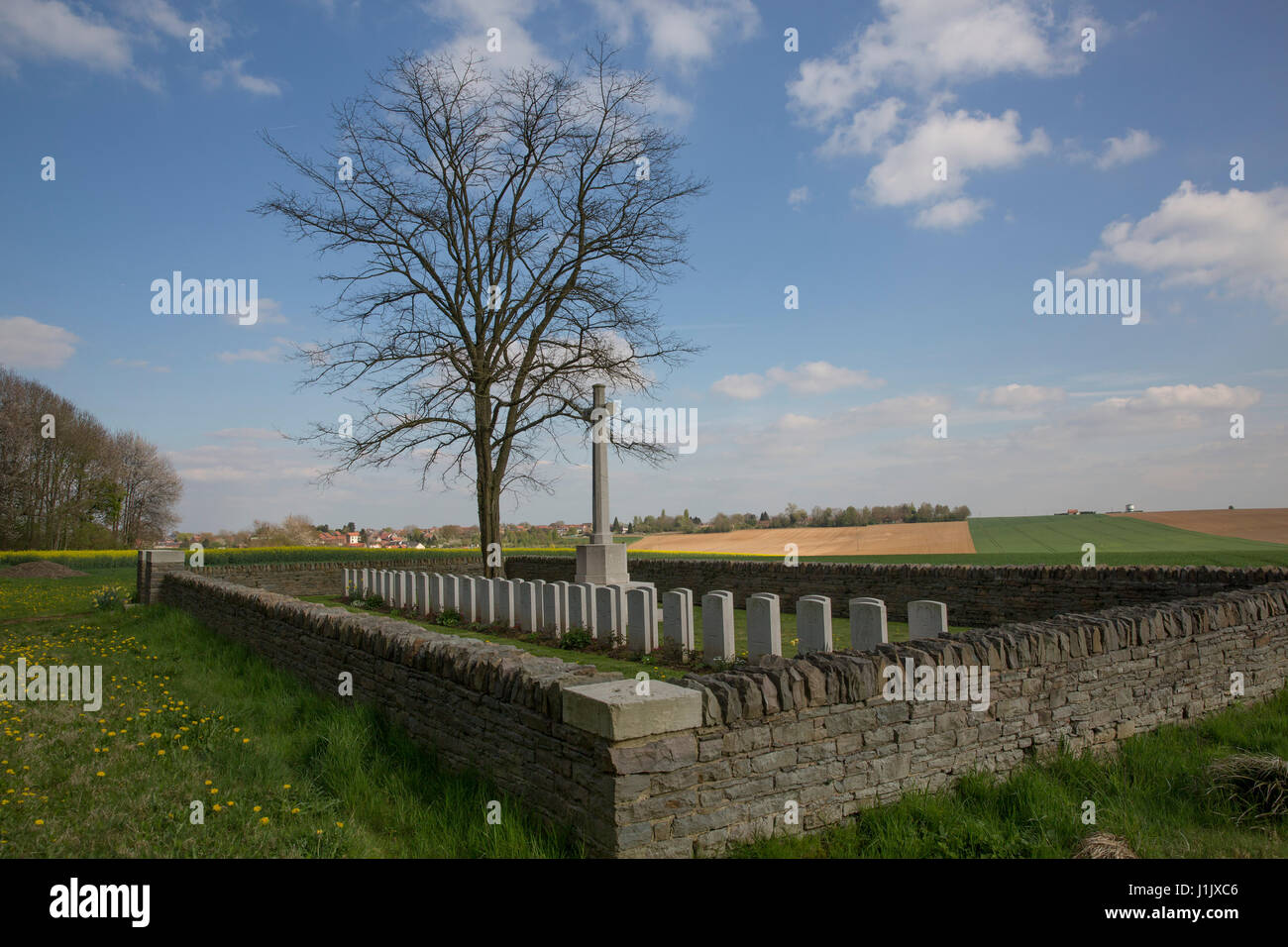 CWGC Bois gauche Cimetière, France Banque D'Images