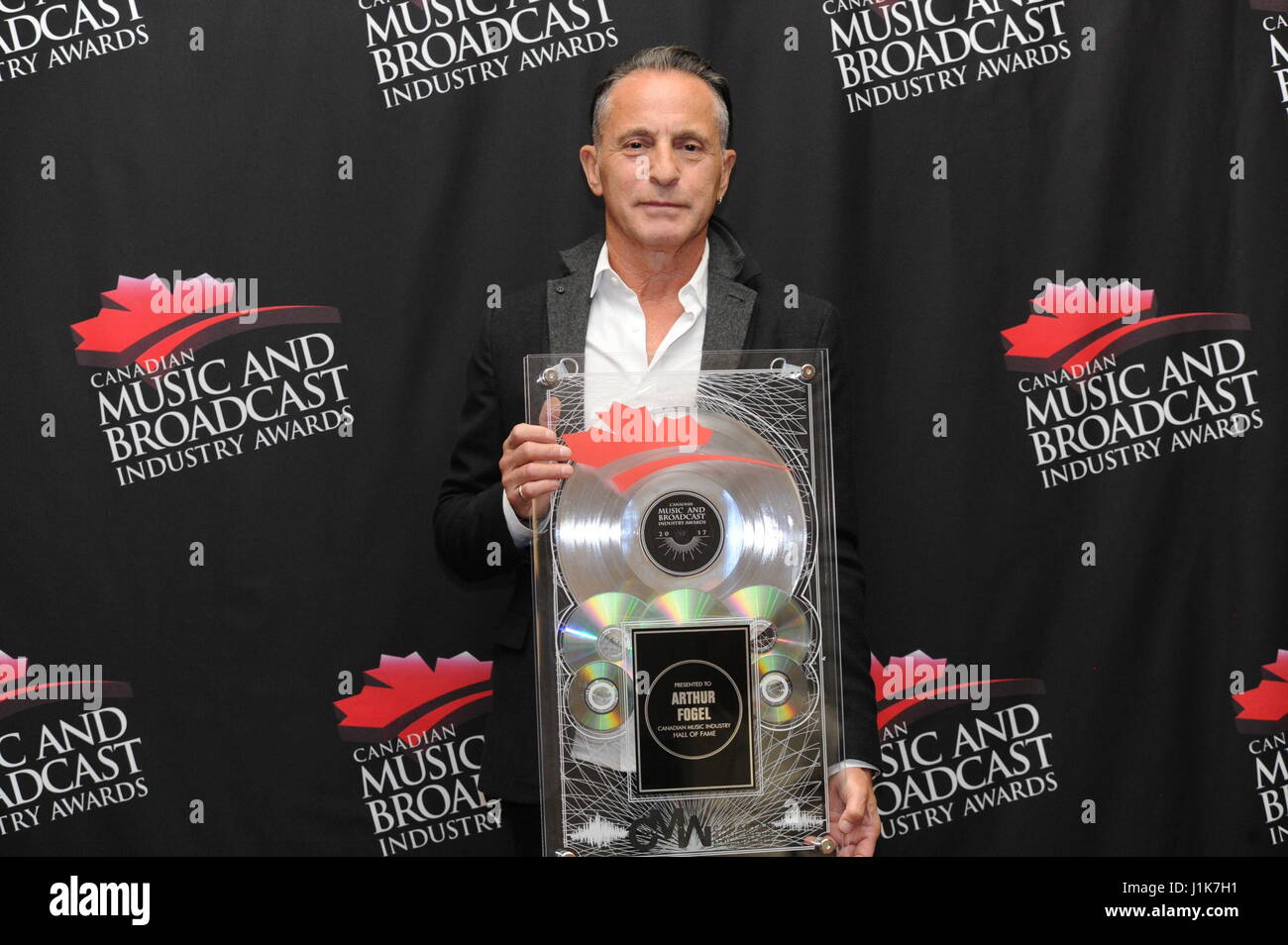 Toronto, Canada. Apr 20, 2017. Toronto, Canada. Le 20 avril 2017. Arthur Fogel au temple de l'industrie canadienne de la musique au Temple de la renommée de la musique canadienne 2017 Prix de l'industrie de radiodiffusion à l'Hôtel Sheraton Centre à Toronto, Canada. Credit : EXImages/Alamy Live News Banque D'Images