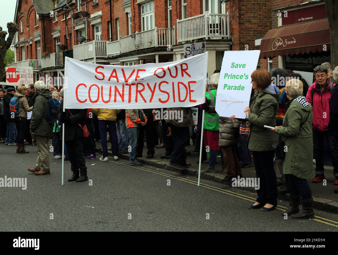 Protestation contre le développement non durable dans la région de Shepway, Hythe, dans le Kent, Angleterre Banque D'Images