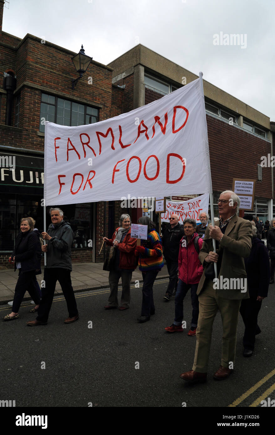 Protestation contre le développement non durable dans la région de shepway, Hythe, dans le Kent, Angleterre Banque D'Images