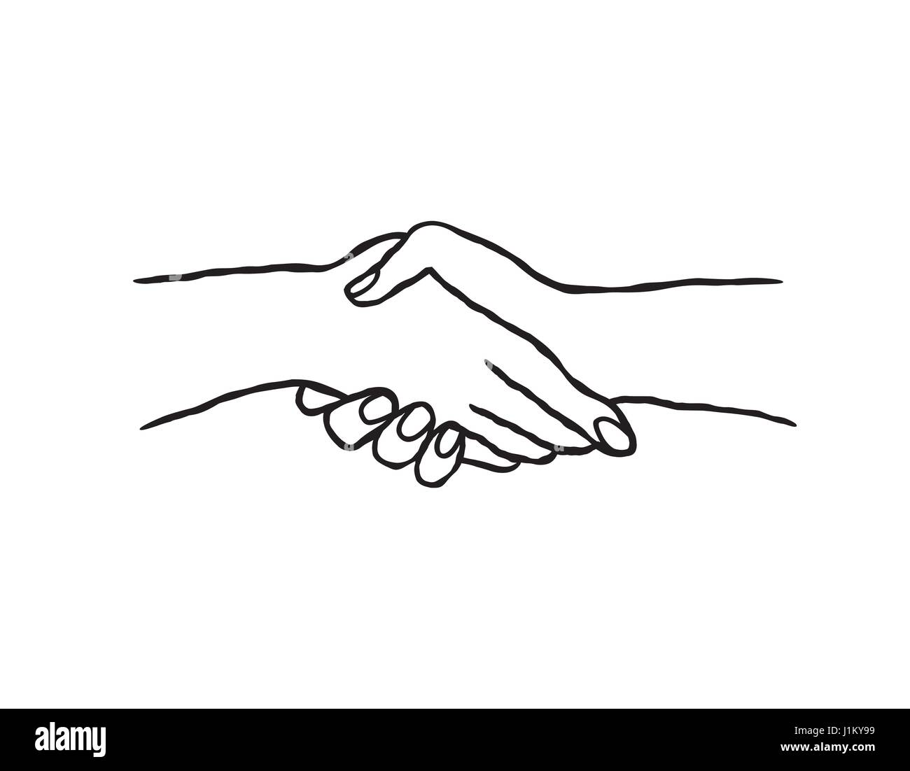Business people shaking hands. colaboration concept. d'équipe signe. Illustration de Vecteur