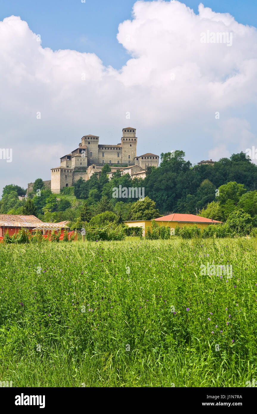 Château de Torrechiara. Emilia-Romagna. L'Italie. Banque D'Images