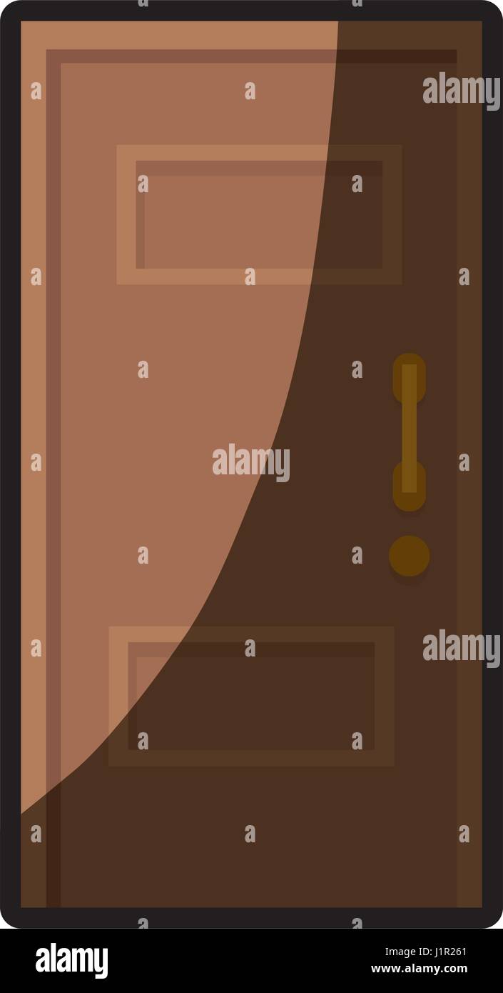 Bois porte d'entrée lieu ombre Illustration de Vecteur