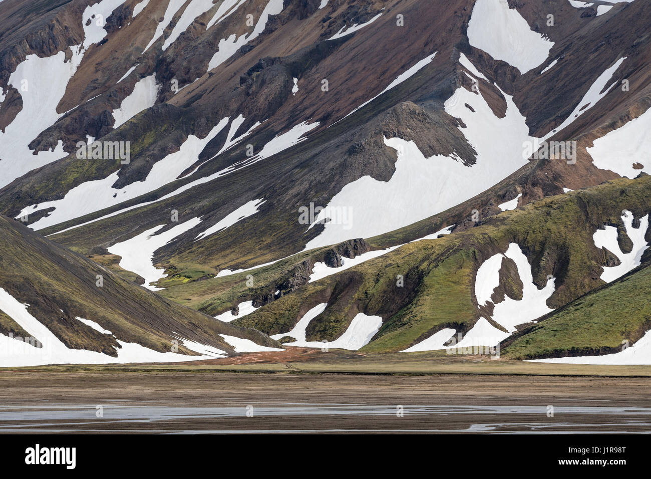 Montagnes de Rhyolite de Landmannalaugar, Islande Banque D'Images